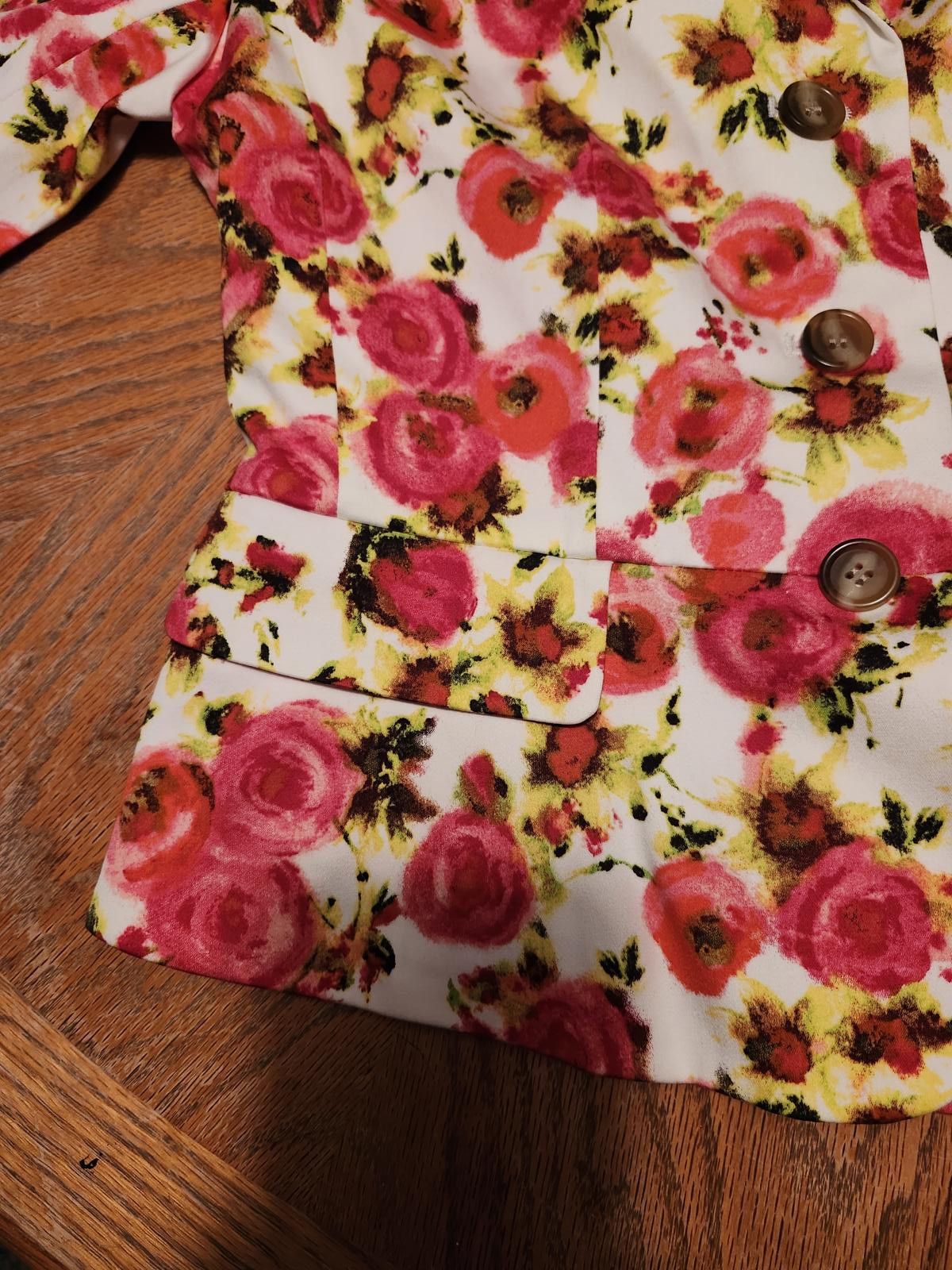 Designer Ann Taylor spring flowers blazer sz 0 Size XS / US 0-2 / IT 36-38 - 4 Thumbnail