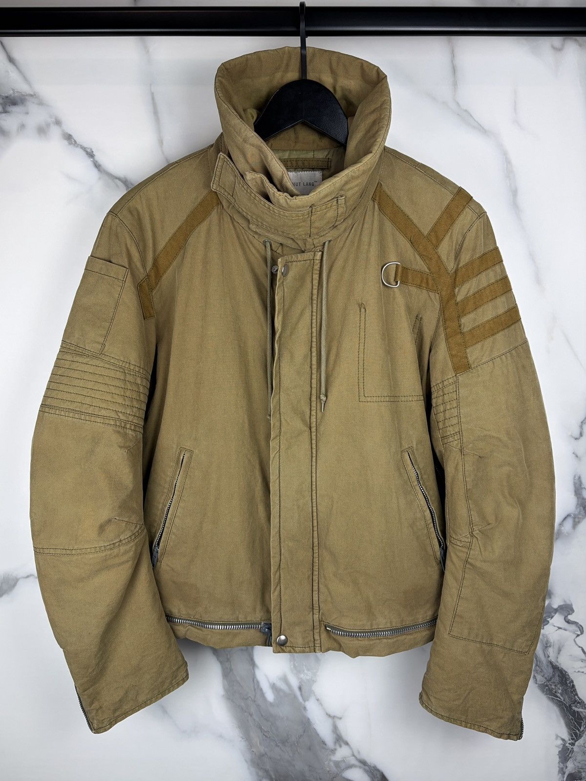 Helmut Lang AW99 Helmut Lang Astro Biker Bomber Jacket High Neck Size US S / EU 44-46 / 1 - 2 Thumbnail