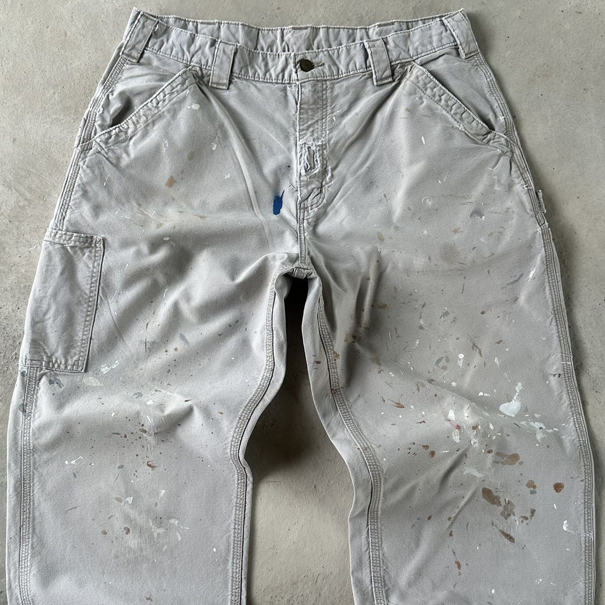 Carhartt (35x29) DISTRESSED CARHARTT CARPENTER PANTS Size US 35 - 2 Thumbnail