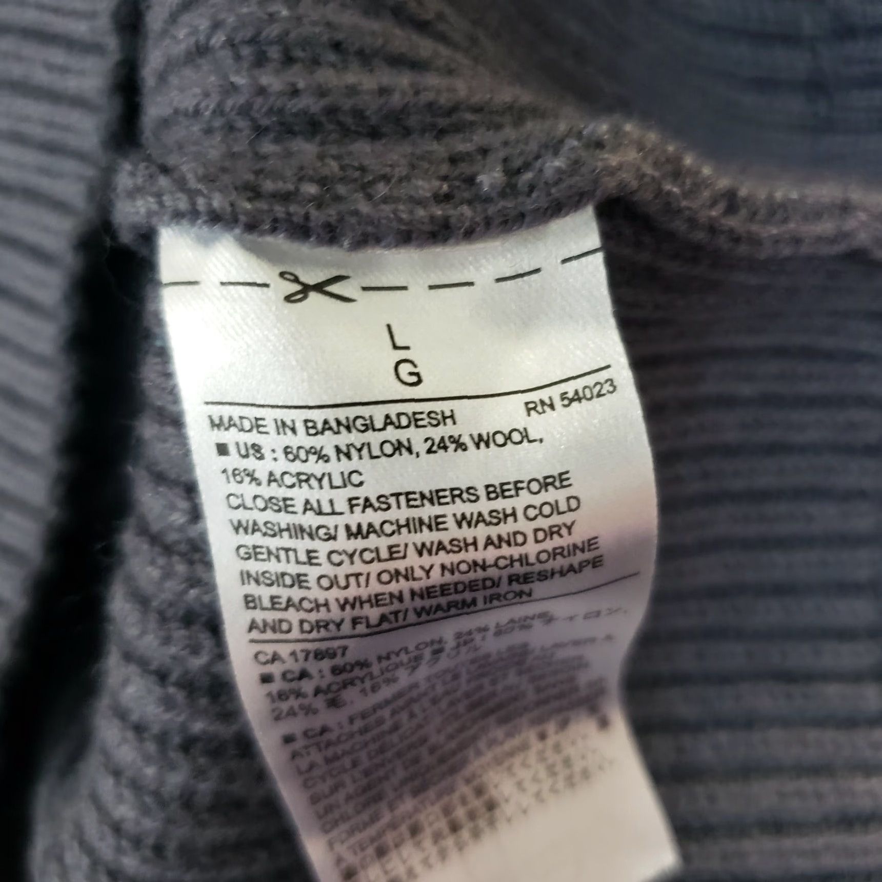 Banana Republic Banana Republic Womens Ribbed Tie Back Sweater L Gray Wool Blend Pullover Knit Long Sleeve Ladies Size L Mens/Womens? Size L / US 10 / IT 46 - 6 Thumbnail
