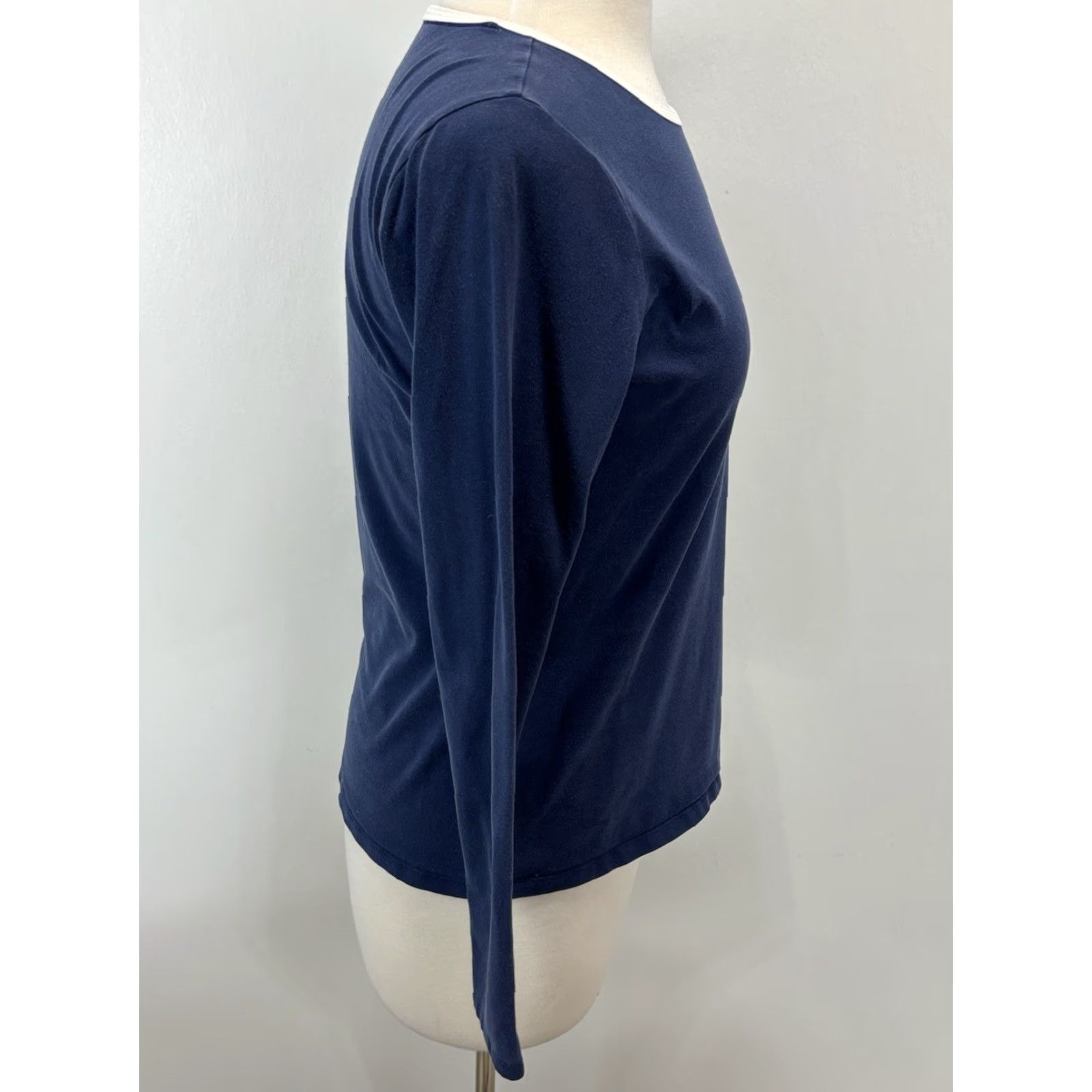 Lands' End VINTAGE Lands' End Pajama Set Women Size Small 6-8 Long Sleeve Cotton Blend Lighthouses Navy Pajamas Size S / US 4 / IT 40 - 5 Thumbnail