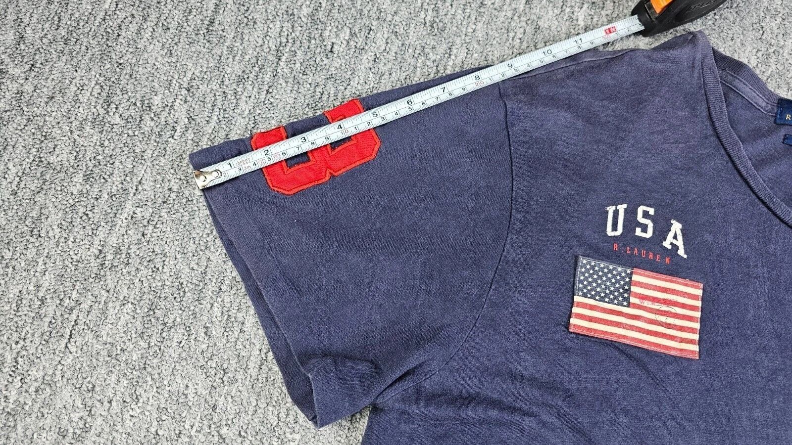 Polo Ralph Lauren Polo Ralph Lauren Big Pony USA Flag Tee Custom Slim Fit L Size US L / EU 52-54 / 3 - 9 Thumbnail