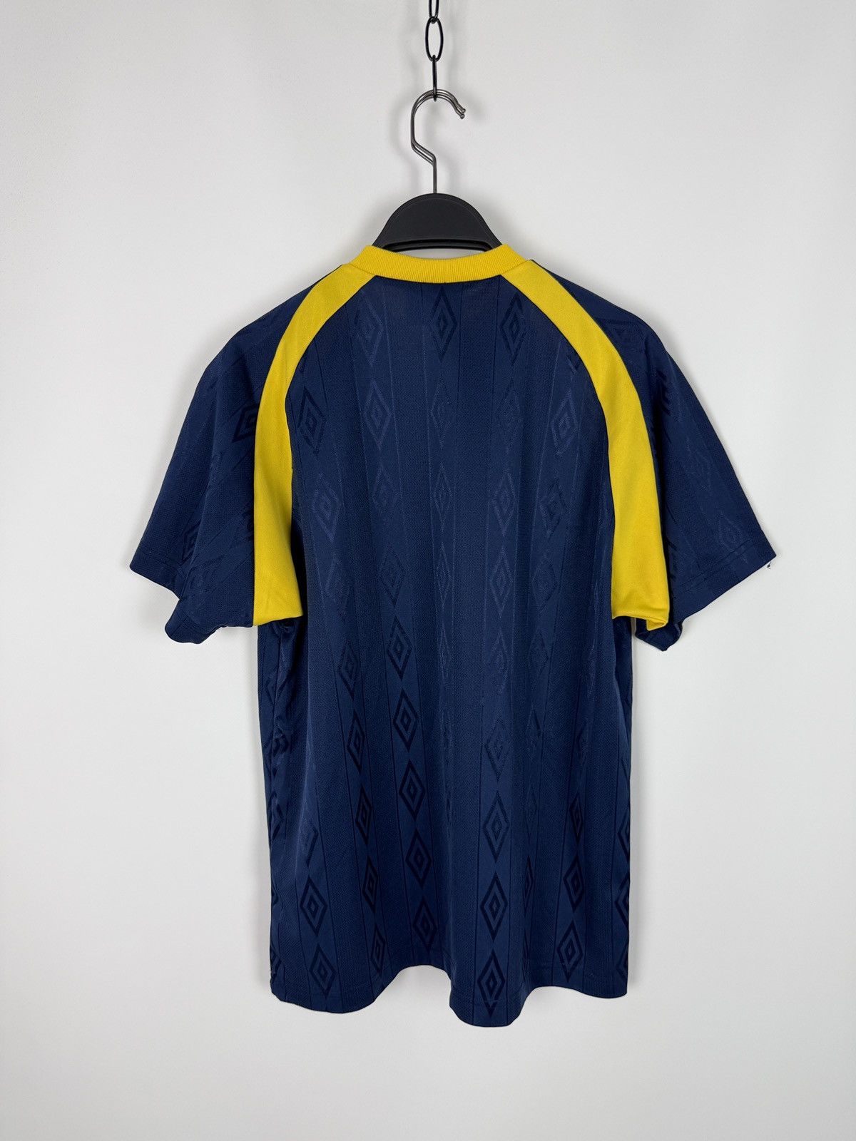 Umbro 1990s Vintage Umbro Big Logo Monogram Two Tone Jersey S Size US S / EU 44-46 / 1 - 5 Thumbnail