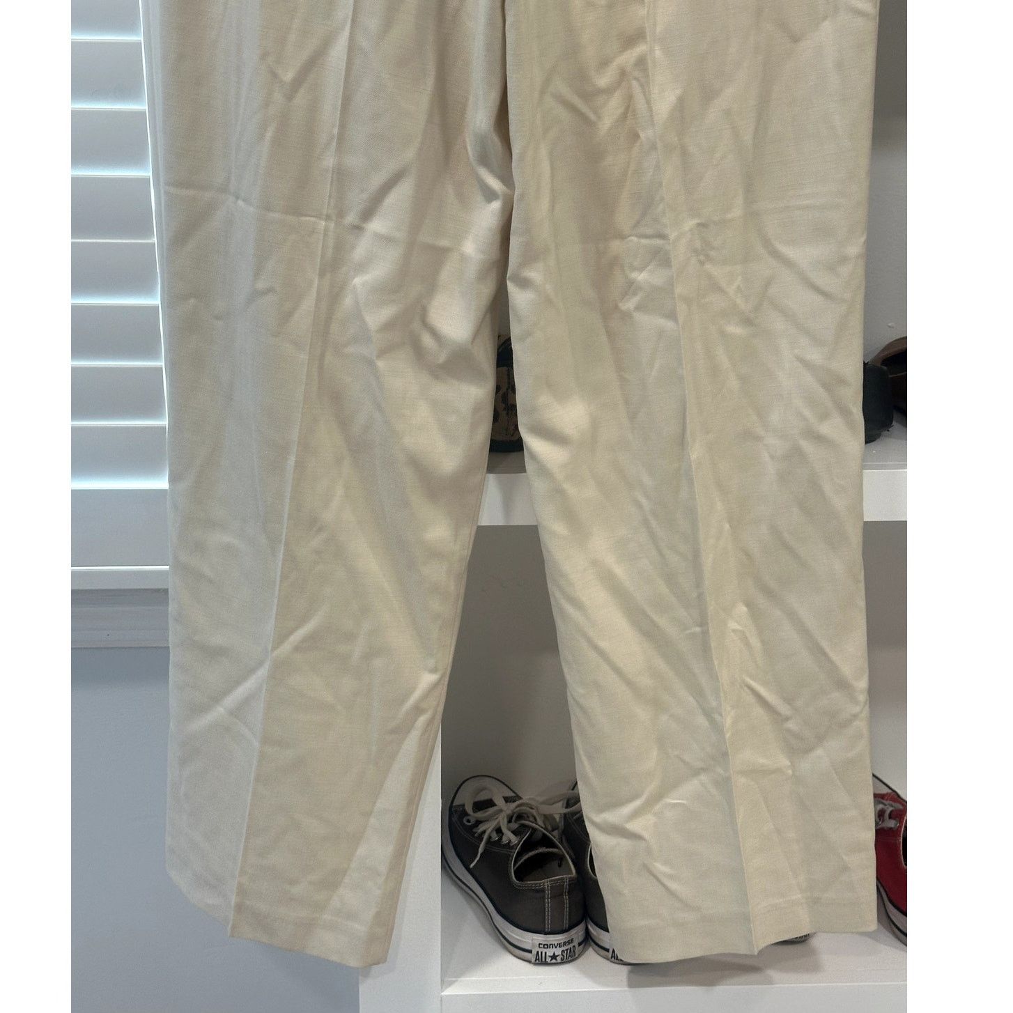 Topshop Topshop Size 8 Cream High Waisted Wide Leg Pants Flowy NWT Size 30" / US 8 / IT 44 - 6 Thumbnail