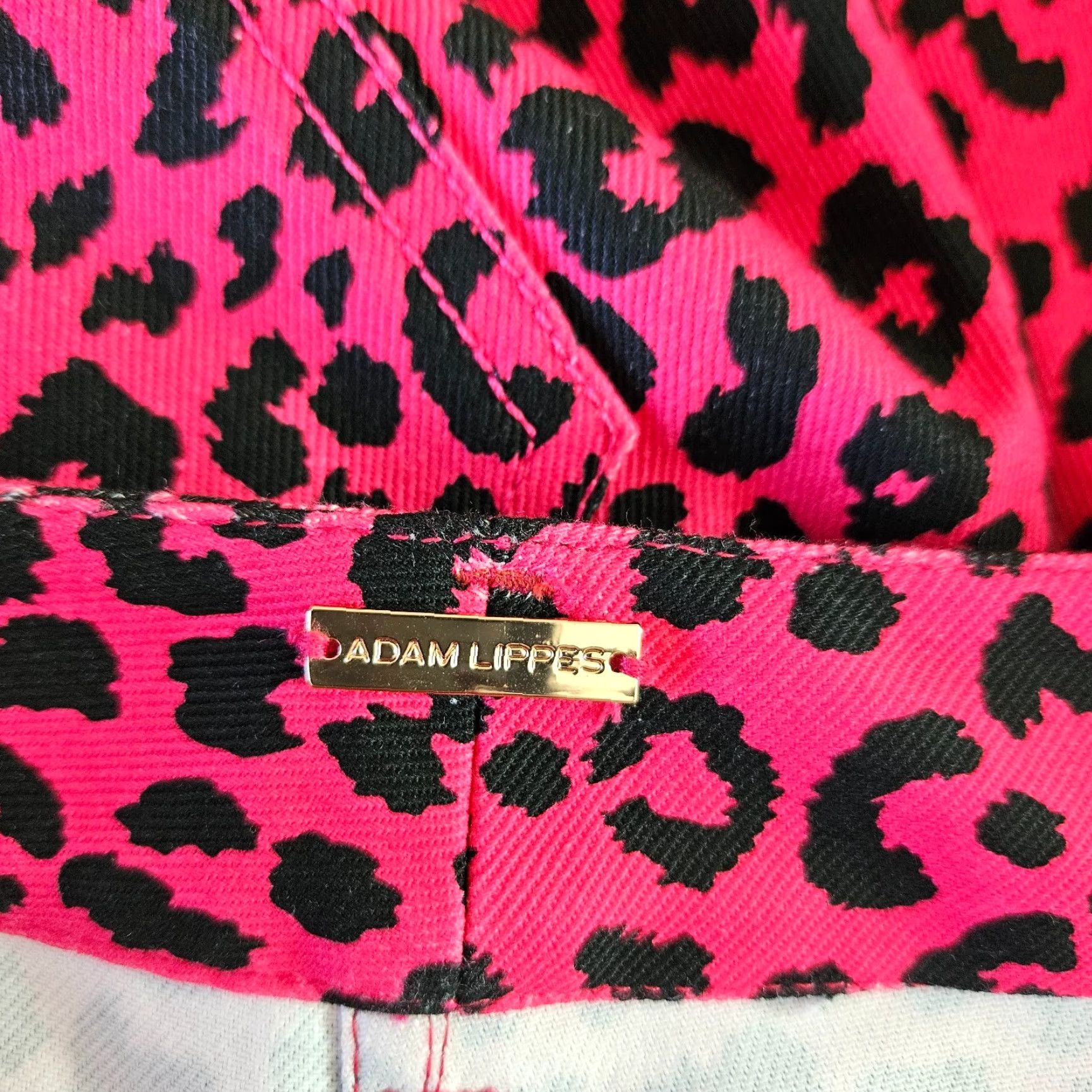 Adam Lippes Adam Lippes Womens Wide-Leg Ankle Pants Sz 4 Pink Black Animal Print Size 27" / US 4 / IT 40 - 8 Thumbnail