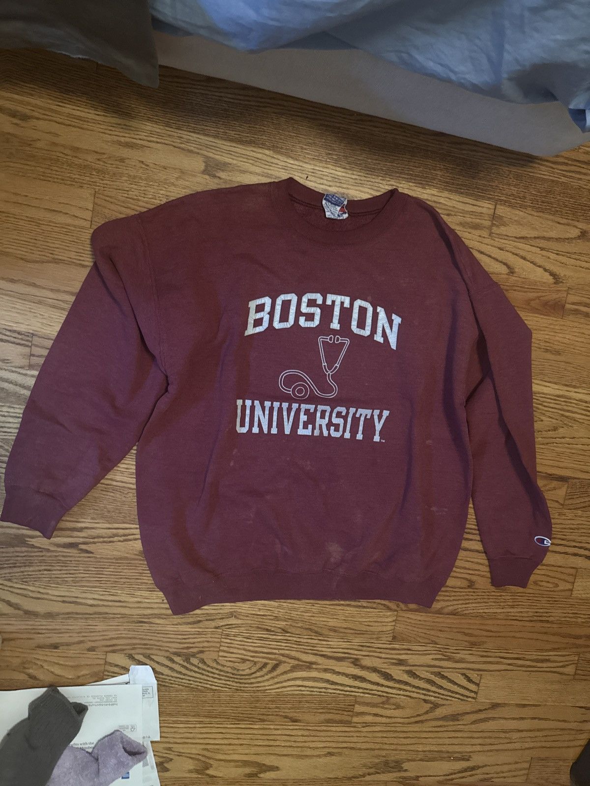Vintage Vintage 90s Boston University Medicine Sweater Size US M / EU 48-50 / 2 - 1 Thumbnail
