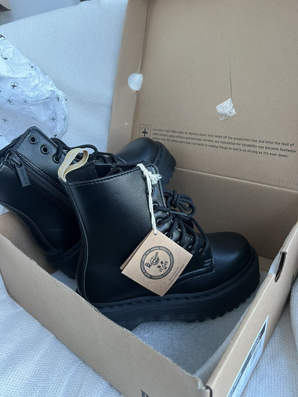 Dr. Martens Dr. Martens Jadon II Vegan Mono Black Felix Rub-Off Size 36 Size US 6 / IT 36 - 1 Thumbnail