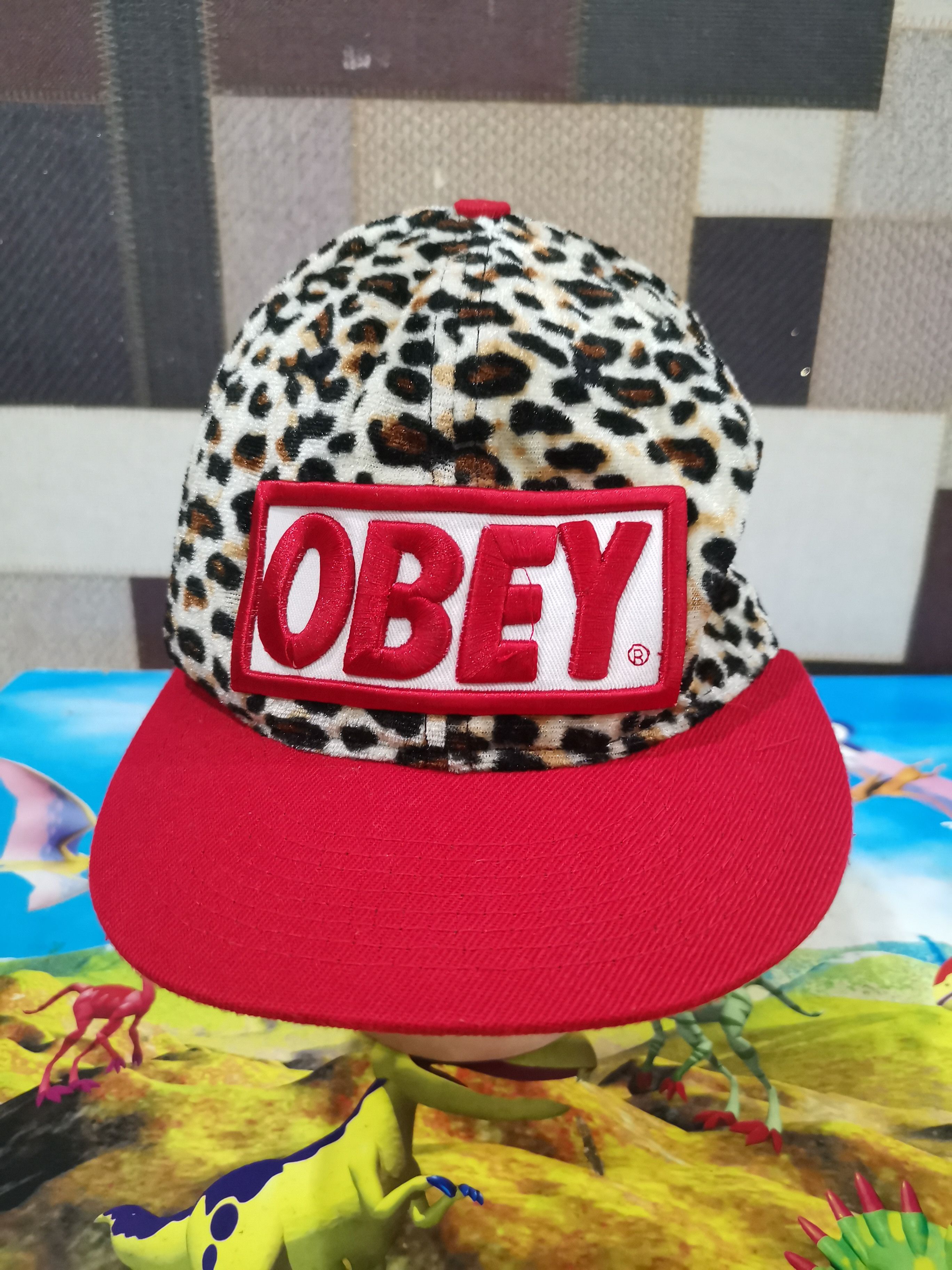 Hats Obey Vintage Vintage Obey Hats Leopard Design Embroidery Grailed