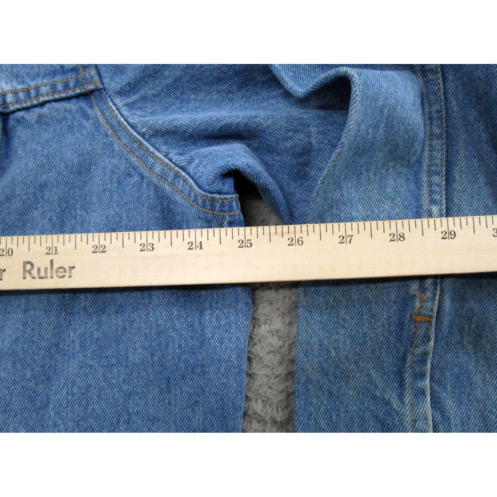 Denime Nemesis Jeans Jacket Mens XL Denim Blue Trucker Made in USA St Croix Hotel Casino Bomber Jacket USA Vintage Regular Mens XL Blue Denim Jacket Size US 36 / EU 52 - 7 Thumbnail