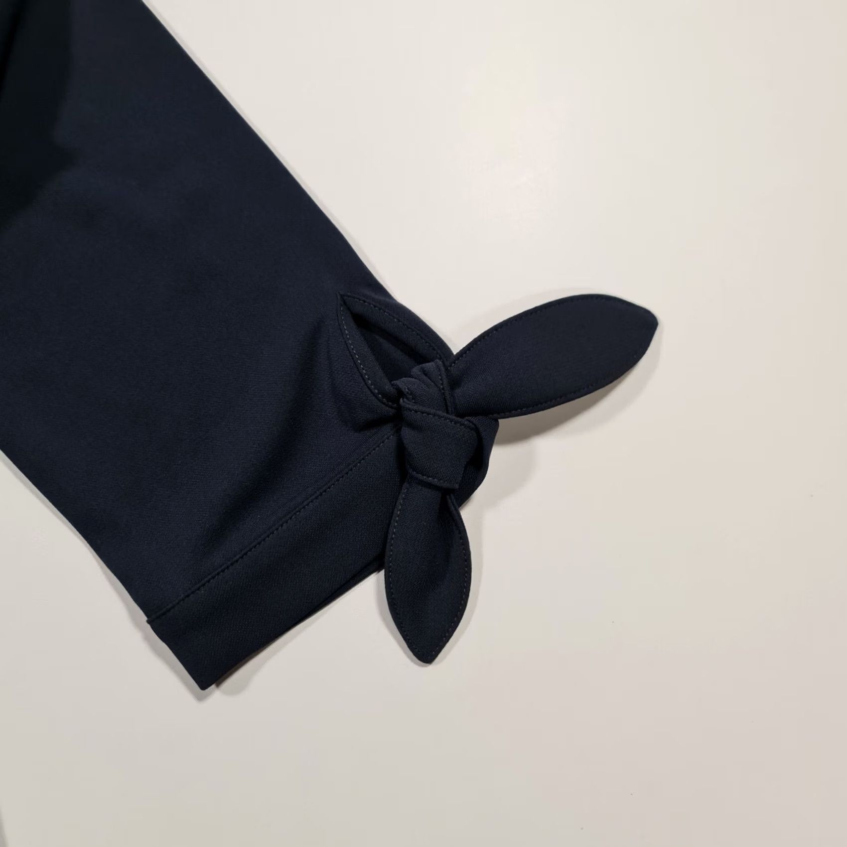 Vintage Betty Barclay Womens Dress Navy Blue 12 UK 3/4 Sleeves Round Neck Knee Length Dress Size XL / US 12-14 / IT 48-50 - 3 Thumbnail