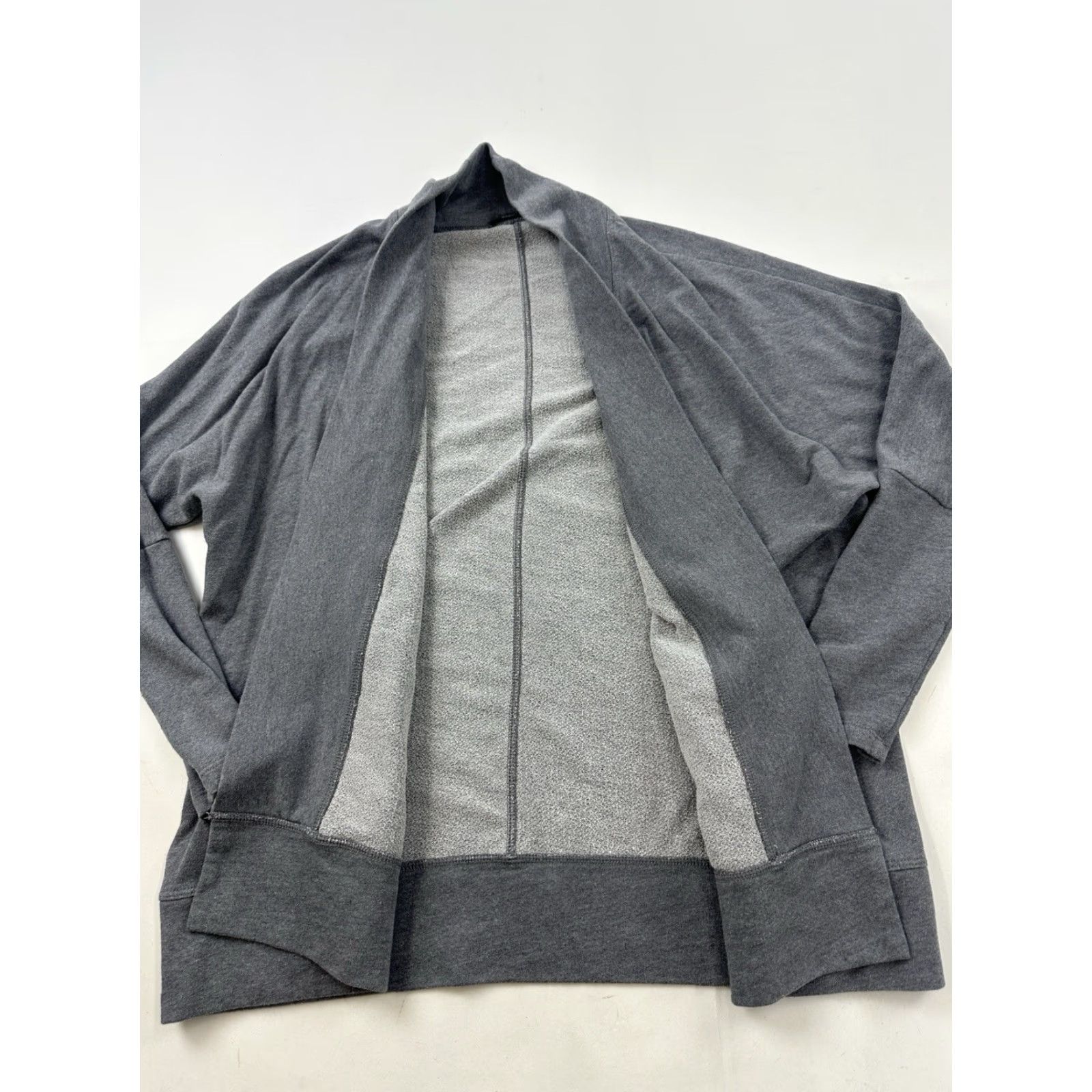 Prana Prana Sweater Womens Large Gray Cardigan Open Front Centerpiece Wrap Sweatshirt Size M / US 6-8 / IT 42-44 - 3 Thumbnail