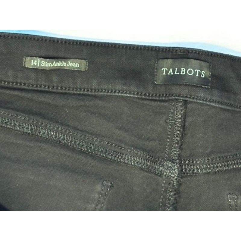 Other Talbots Slim Ankle Jean 14 Stretch Black Goth Tailored Size 36" / US 14 / IT 50 - 3 Thumbnail
