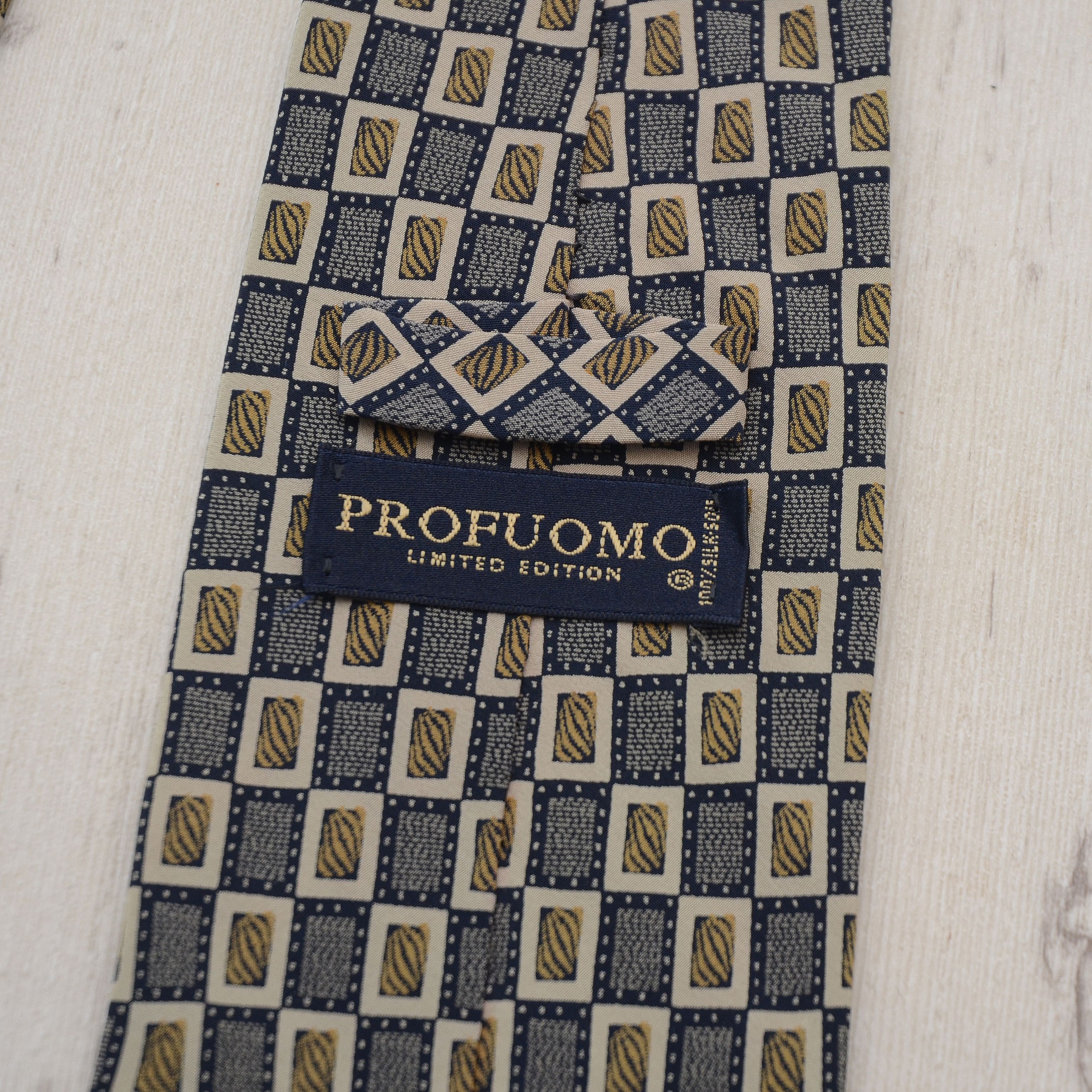 Vintage Vintage PROFUOMO LIMITED EDITION Tie 100% silk Rare Size ONE SIZE - 9 Thumbnail