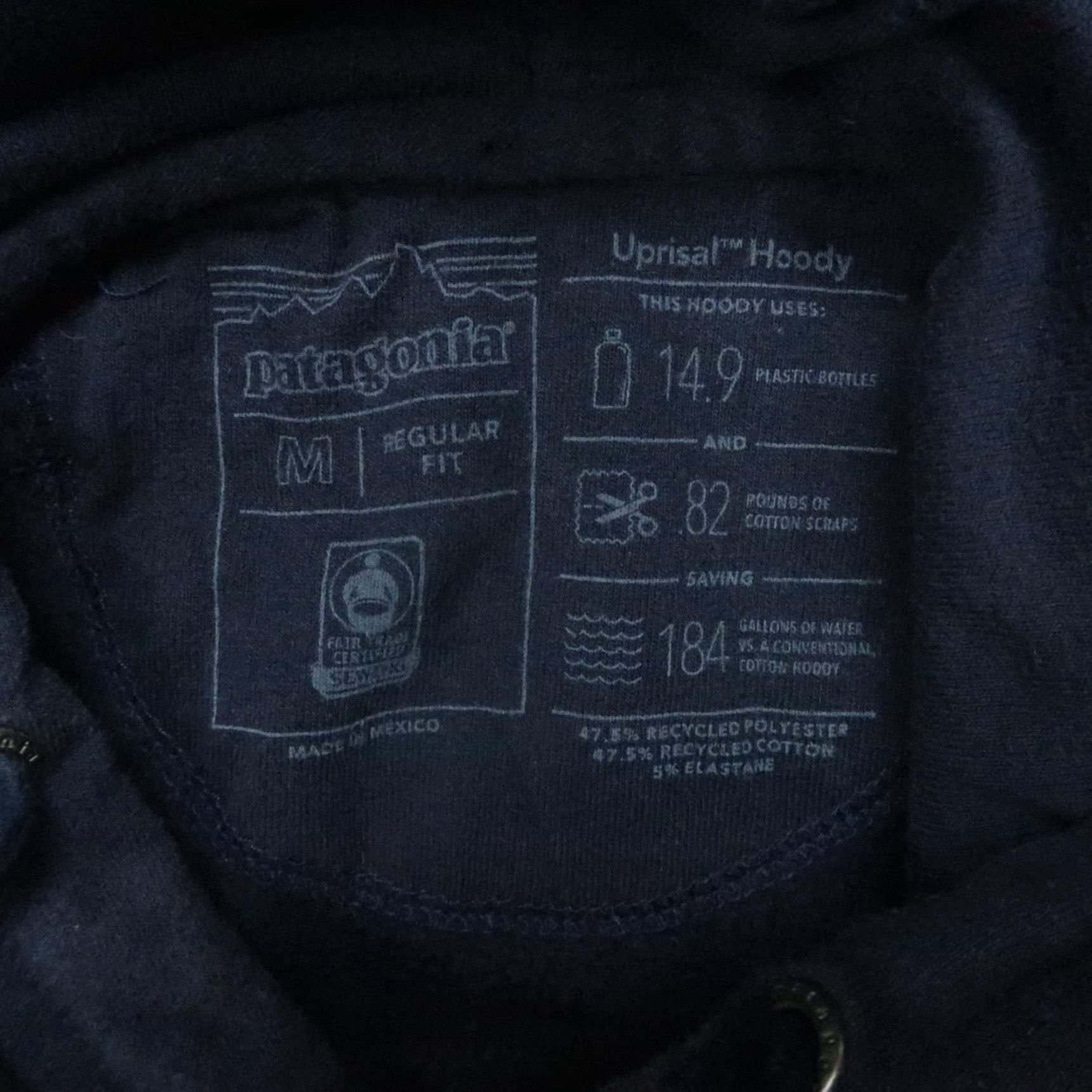 Patagonia Patagonia Hoodie Mens Medium Blue P-6 Logo Uprisal Hoody Pullover Regular Fit Size US M / EU 48-50 / 2 - 3 Thumbnail
