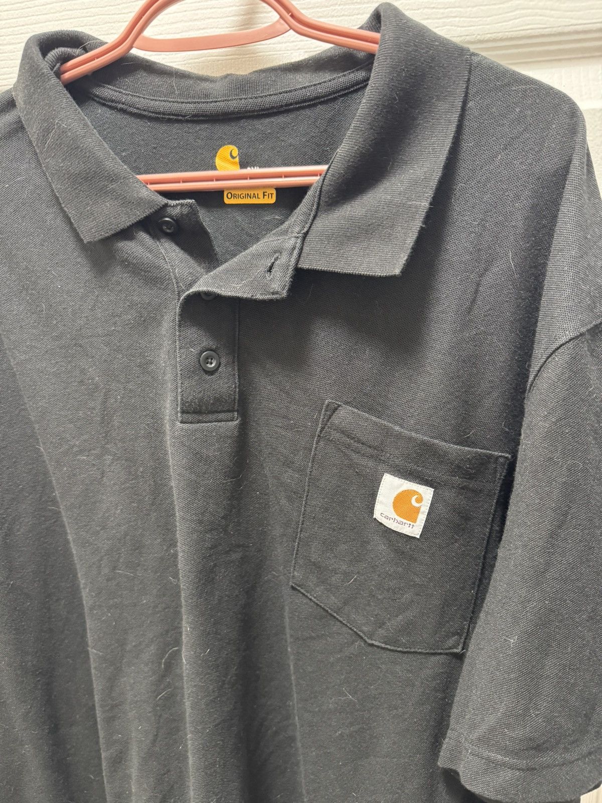Carhartt Carhartt Black Original Oversized Black Polo Workshirt Size US XXL / EU 58 / 5 - 2 Thumbnail