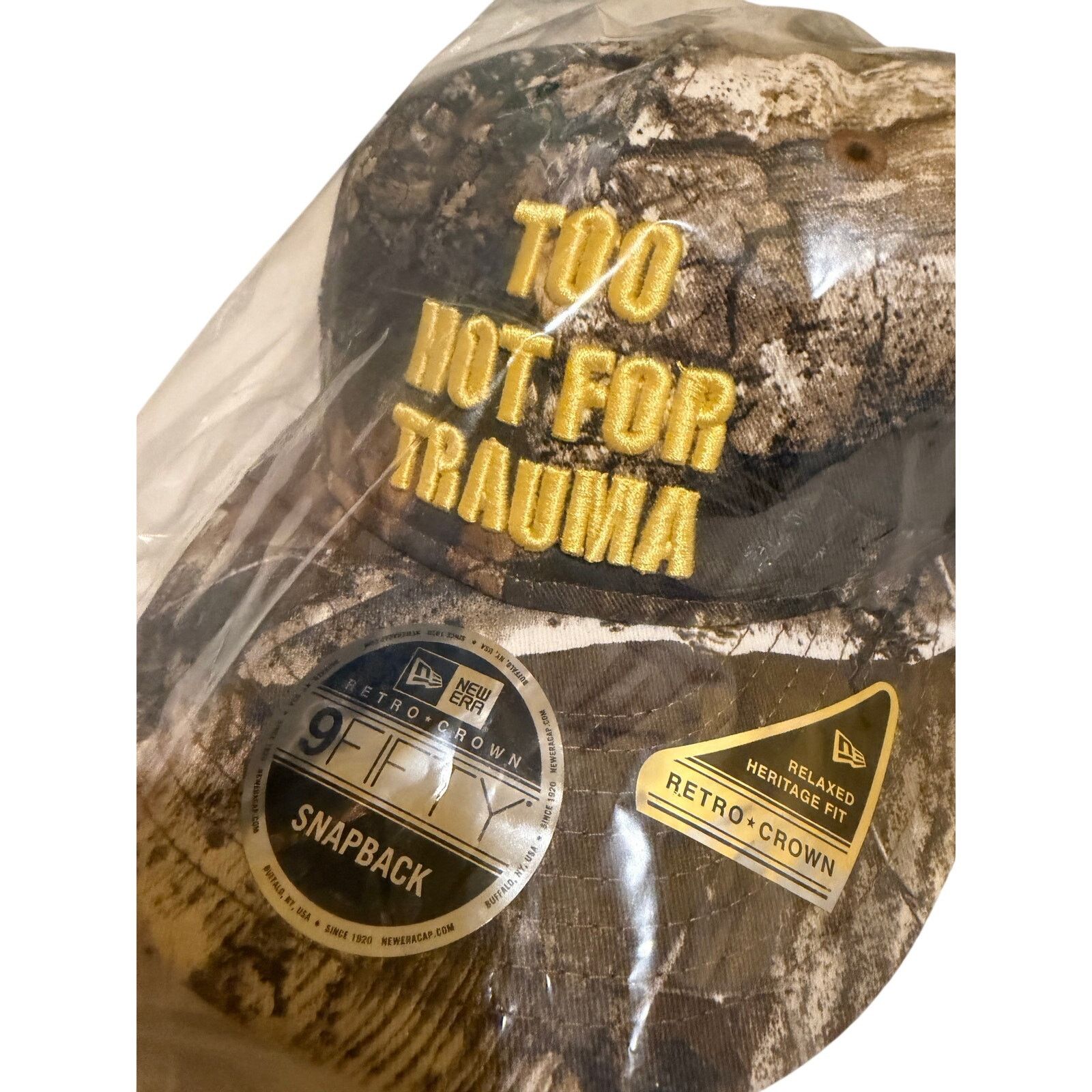 Pleasures Pleasures x new era “too hot for trauma” camo hat new Size ONE SIZE - 2 Thumbnail