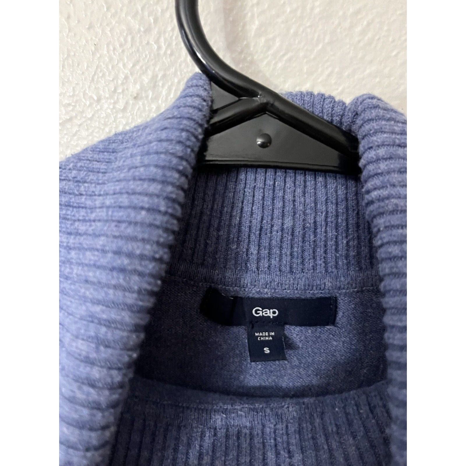 Gap Gap Women's Sweater Turtleneck Cotton Blue S Long Sleeve Pullover Winter Womens Size S / US 4 / IT 40 - 2 Thumbnail