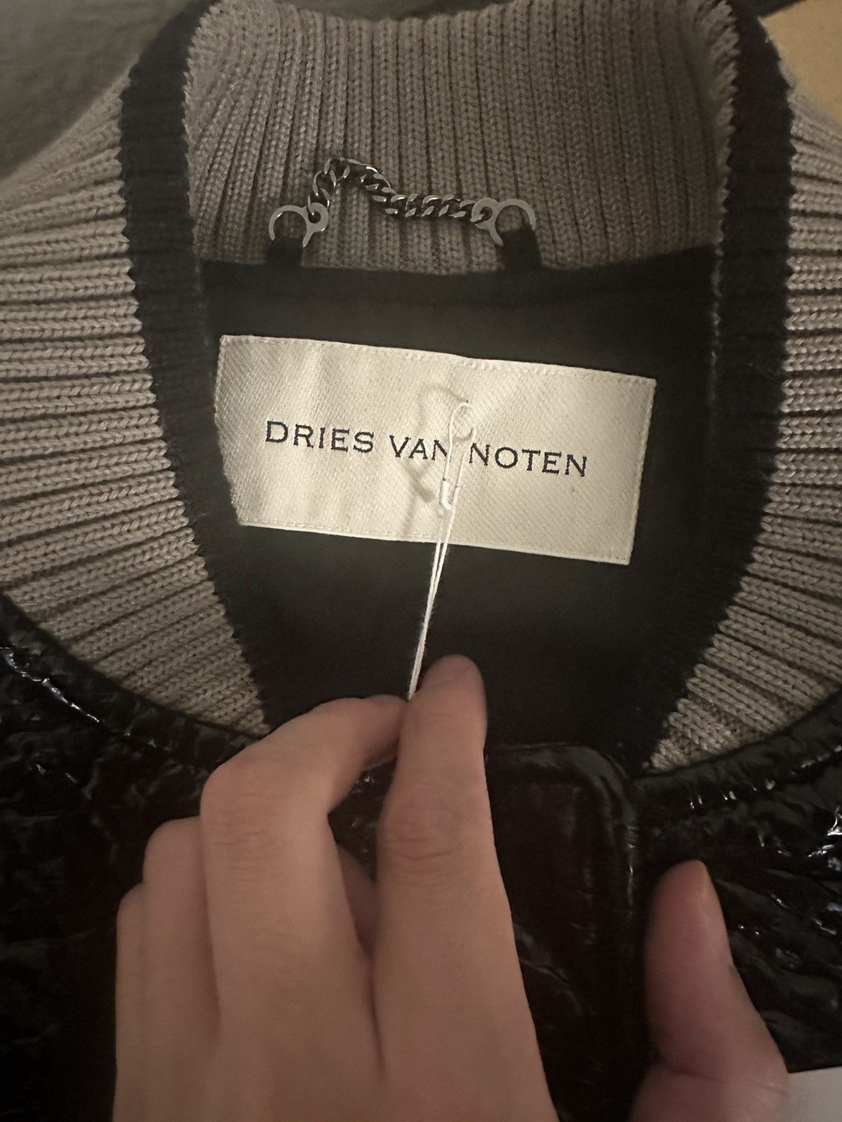 Dries Van Noten Dries Van Noten Black patent leather bomber Size US L / EU 52-54 / 3 - 4 Thumbnail