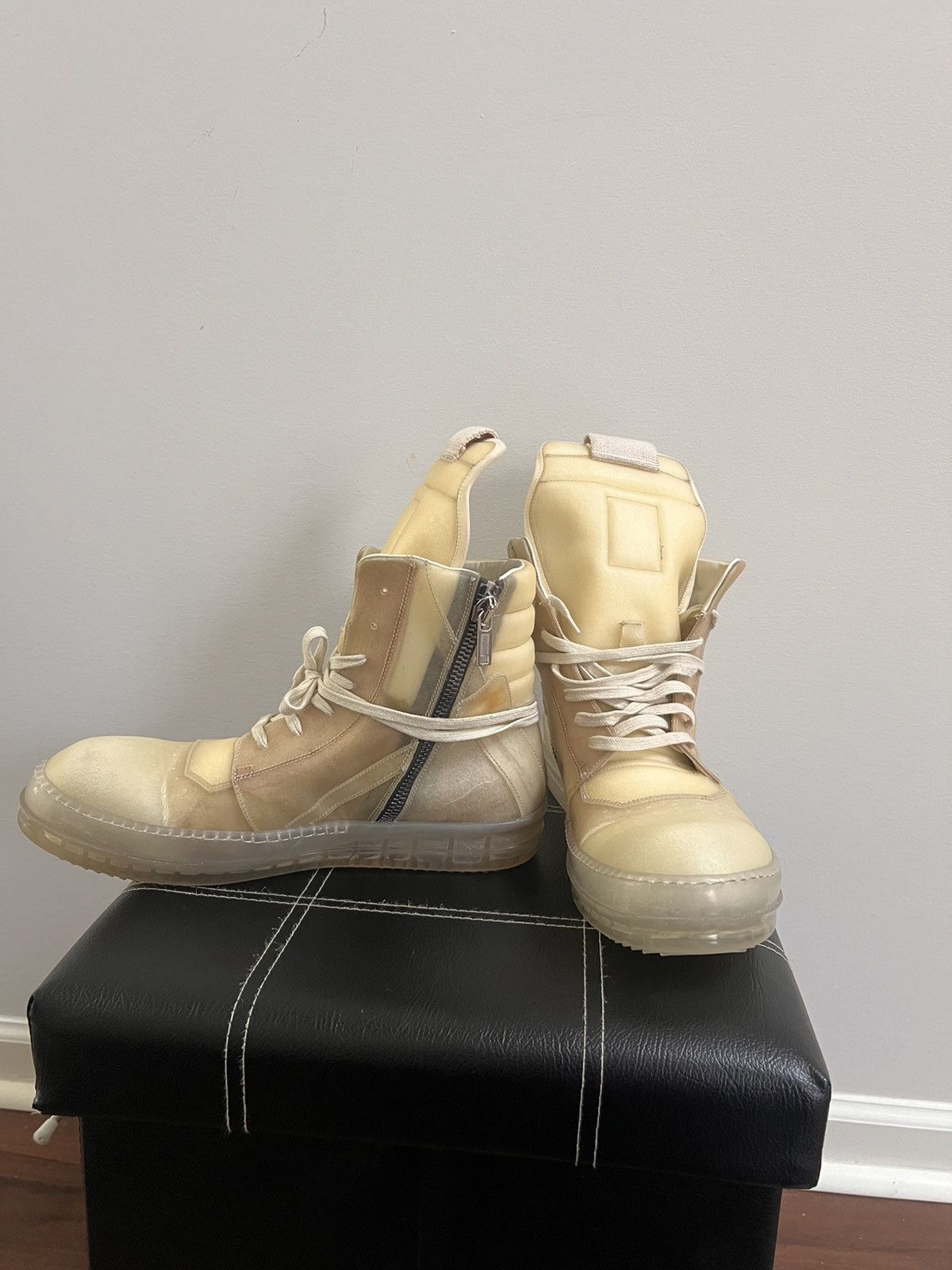 Rick Owens × Rick Owens Drkshdw *RARE SIZE* RICK OWENS Ss23 EDFU GEOBASKET TRANSPARENT Size US 12 / EU 45 - 8 Thumbnail