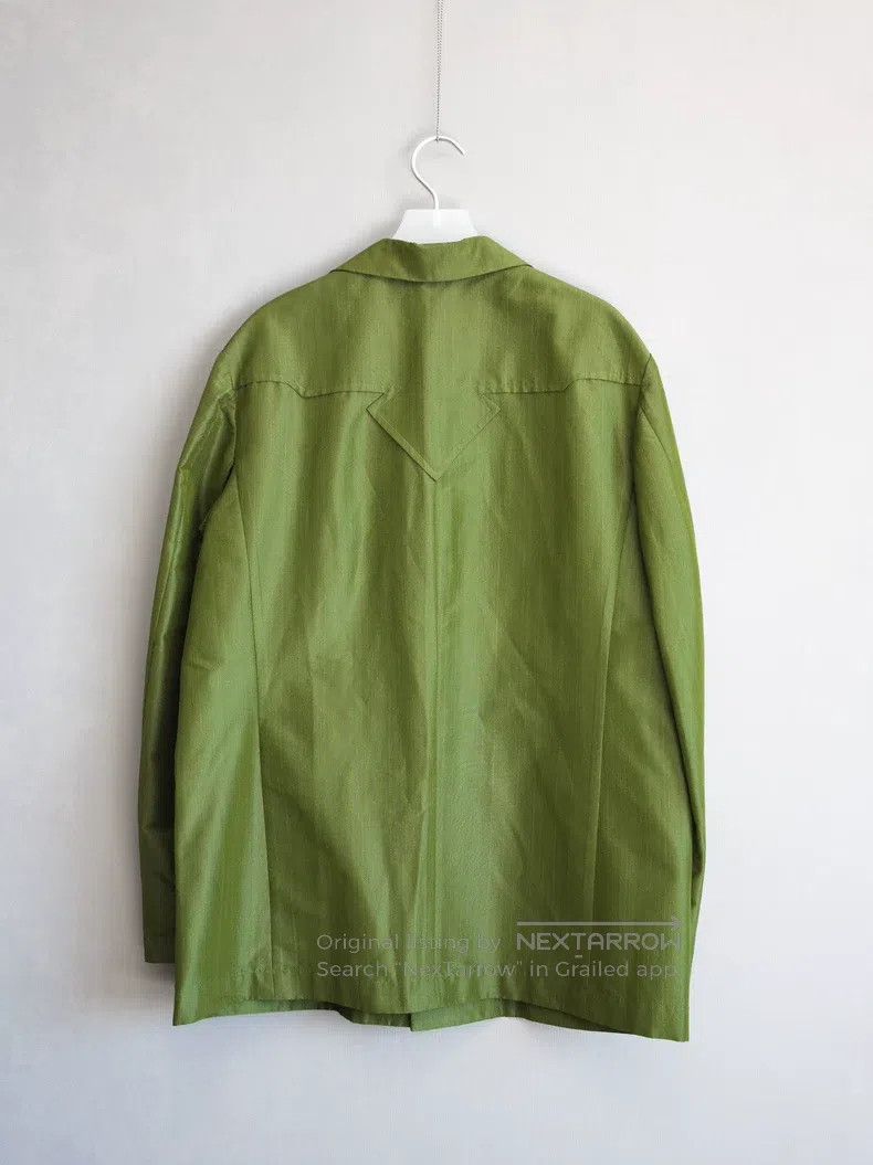 Yohji Yamamoto Yohji Yamamoto Olive Green Silk Jacket Size US M / EU 48-50 / 2 - 4 Thumbnail