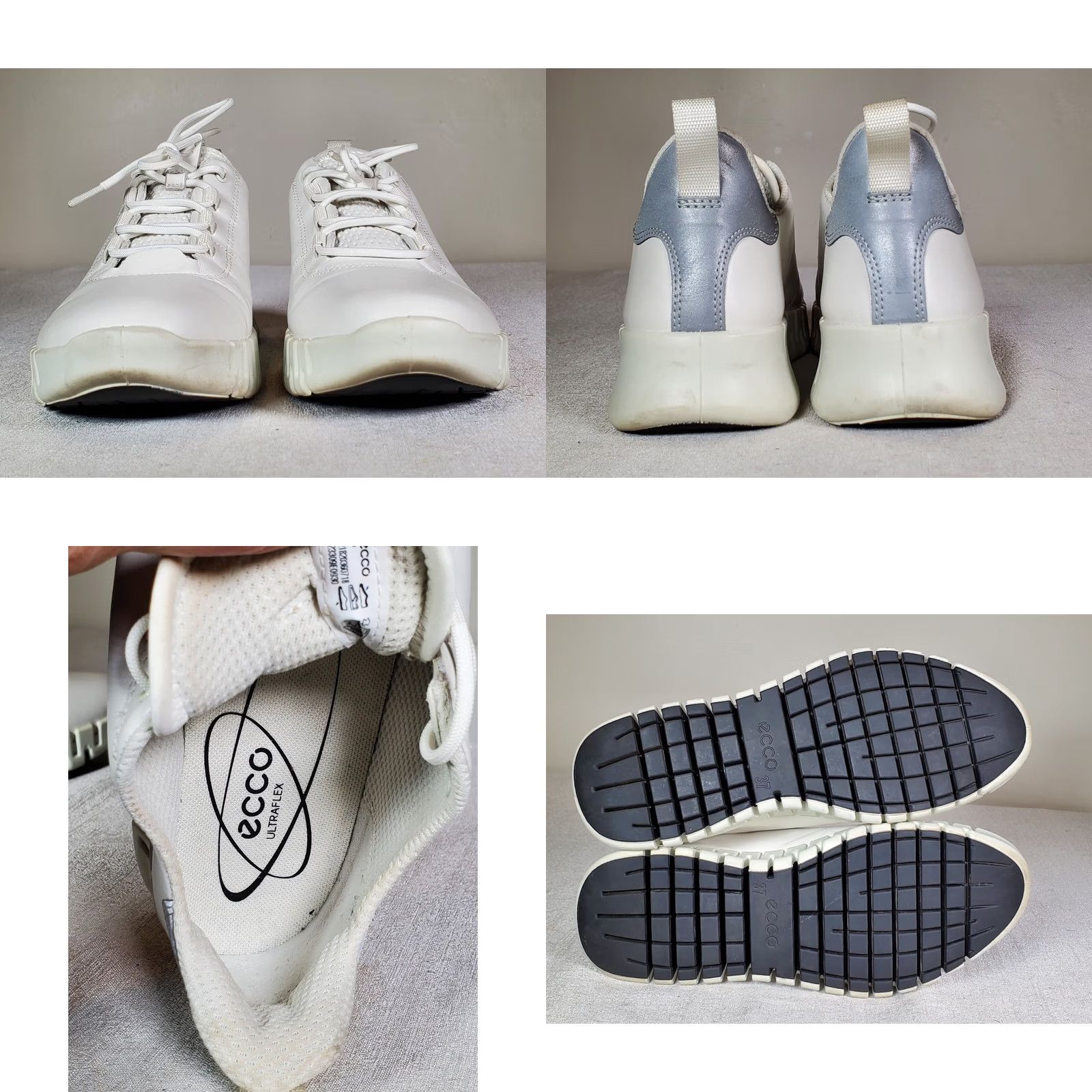Ecco ECCO Gruuv W White Leather Leisure Walking Trainers Sneakers Women’s US 6 - 6.5 Size US 5 / IT 35 - 8 Thumbnail