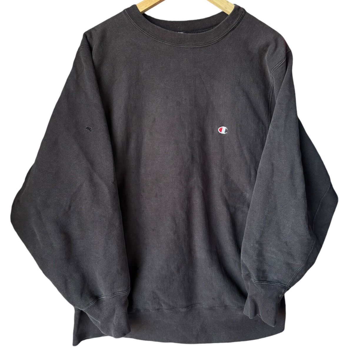 Champion × Vintage 90s CHAMPION REVERSE WEAVE FADED BROWN VINTAGE SWEATSHIRT Size US XL / EU 56 / 4 - 10 Thumbnail