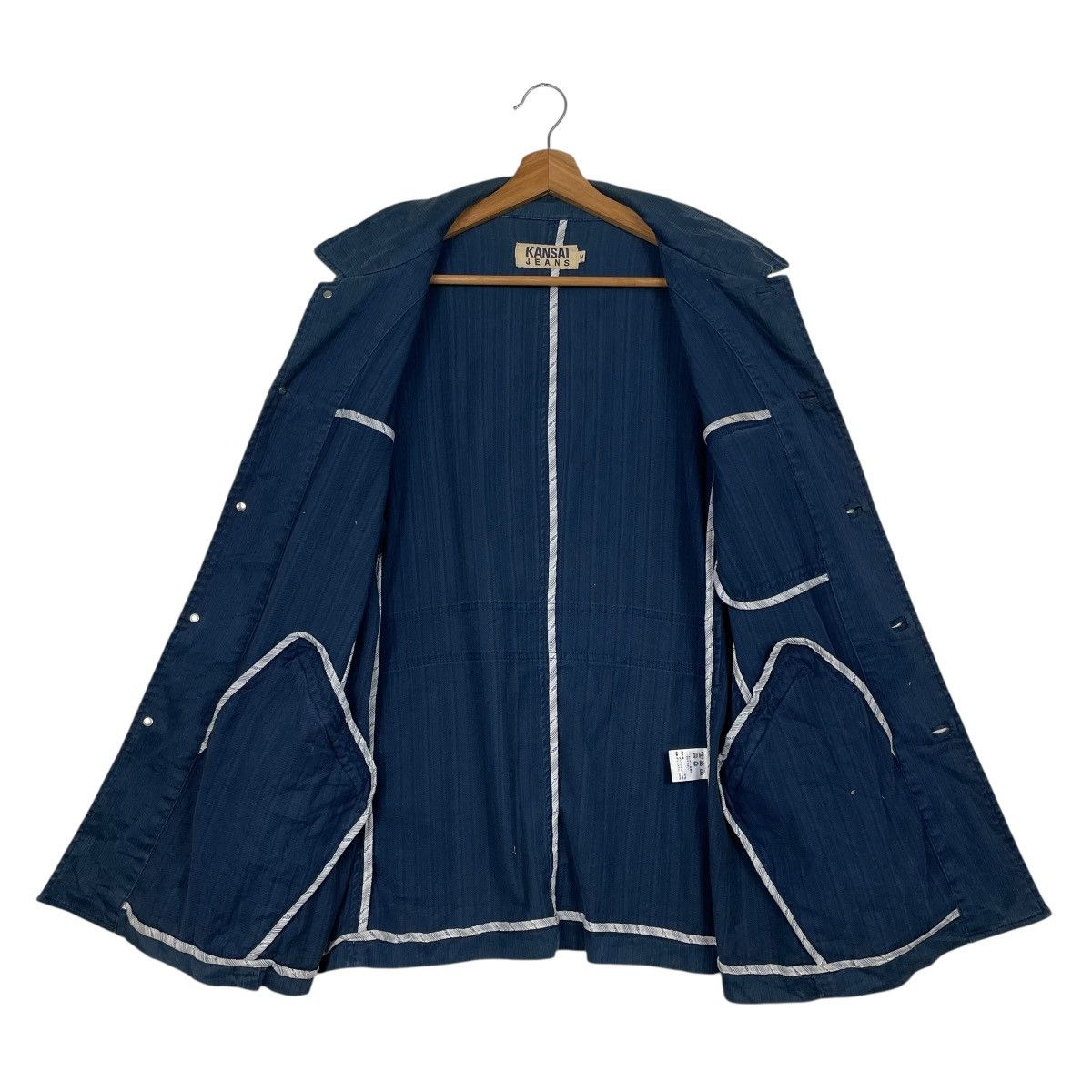 Kansai Yamamoto Kansai Yamamoto Blue Cotton Jacket Size US M / EU 48-50 / 2 - 11 Thumbnail