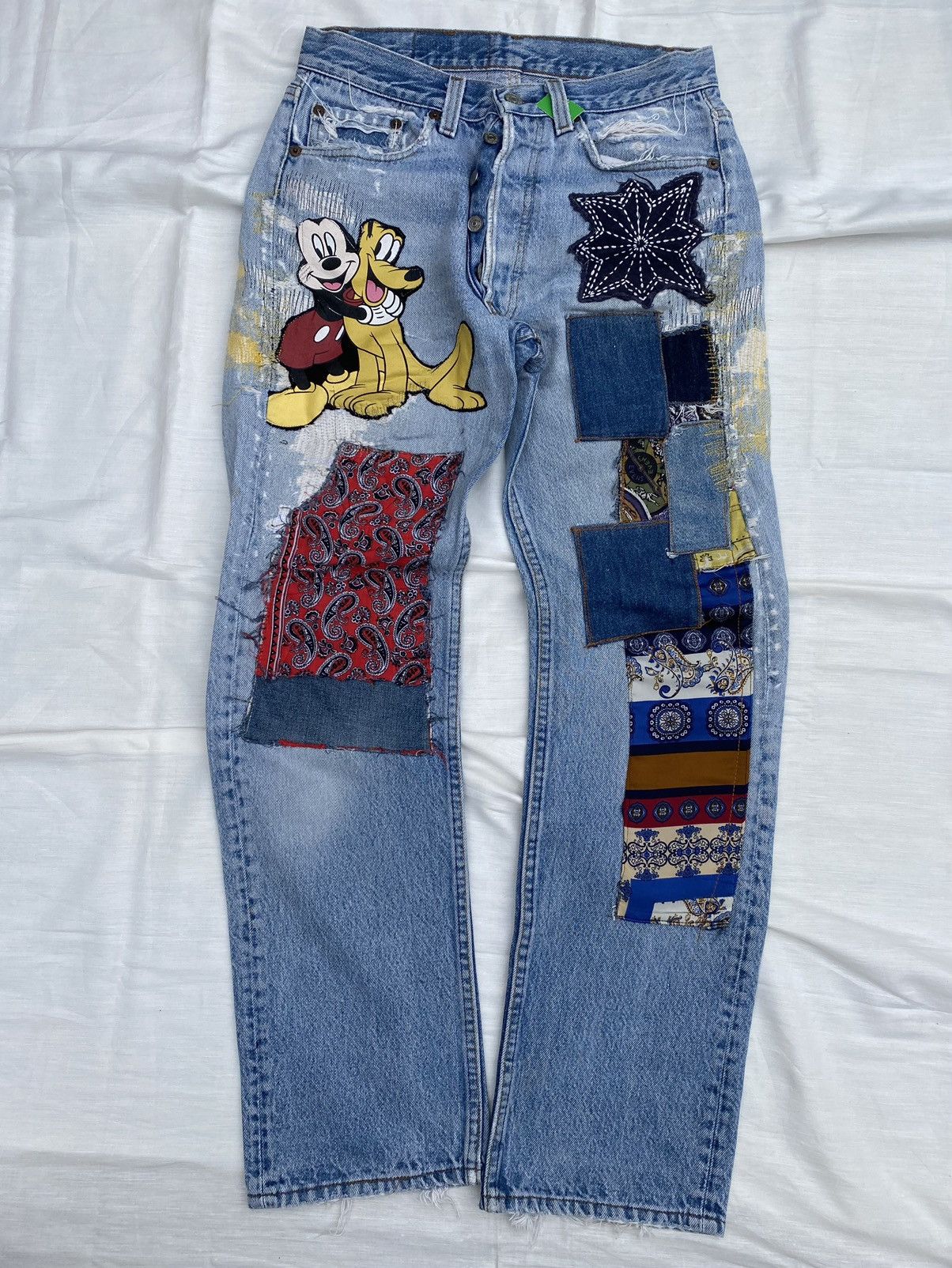 Japanese Brand × Levi's Vintage Clothing Levi's Patchwork Rare 28" Size US 28 / EU 44 - 1 Thumbnail