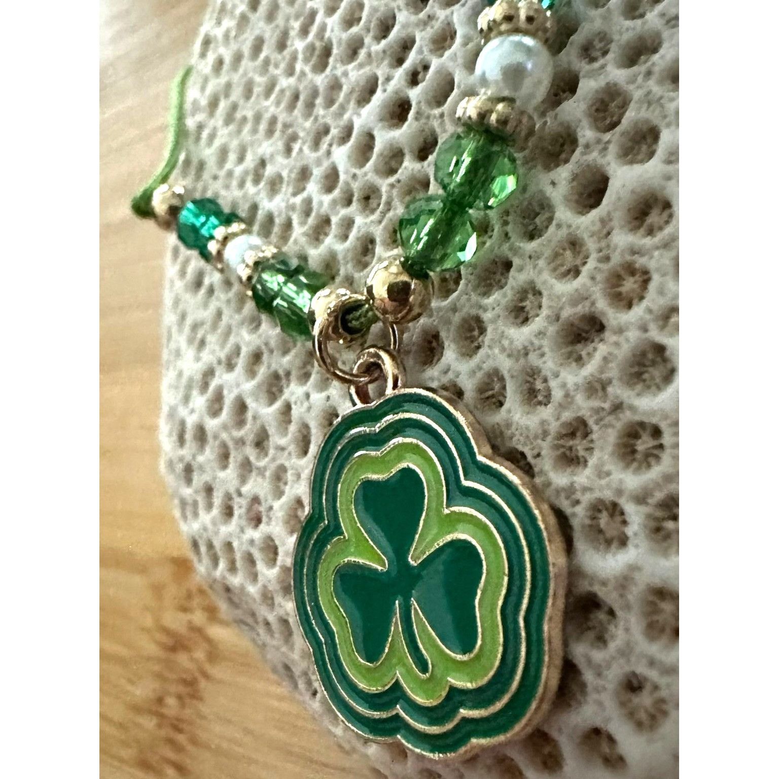 Handmade St Patricks Day Shamrock Knotted String Beaded Bracelet Ankl Size ONE SIZE - 6 Thumbnail