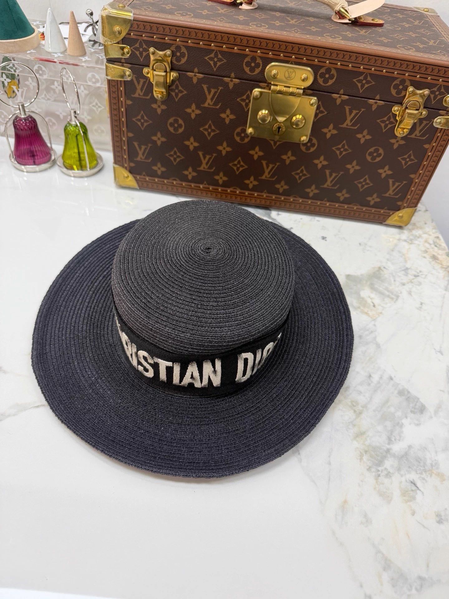 Dior Dior Woven Logo Straw Hat 99 New 57 High Retail Size ONE SIZE - 3 Thumbnail