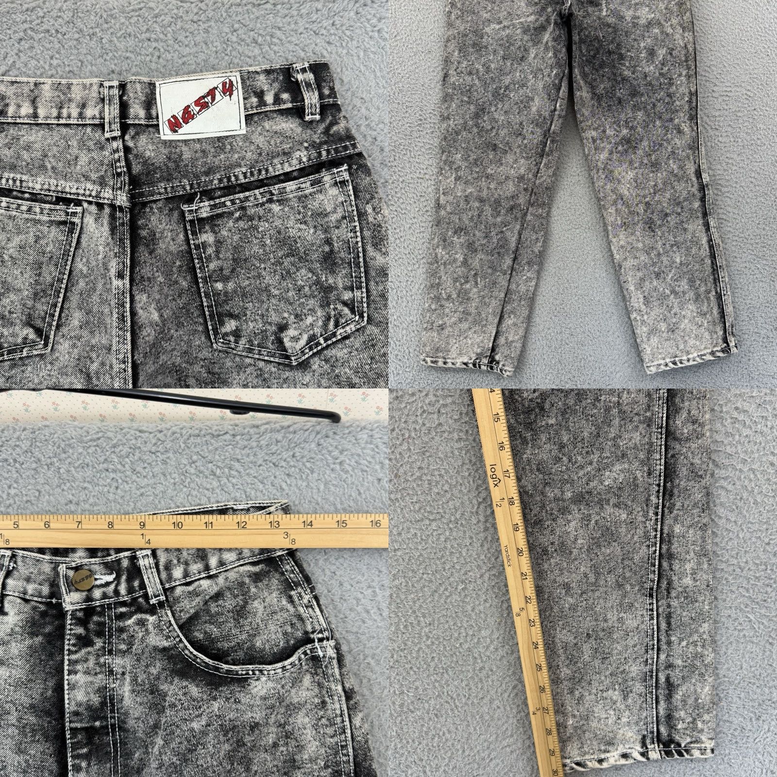 Vintage VINTAGE Nasty Jeans Womens 27x28 Acid Wash High Rise 80s Tapered Denim Blue Grunge Womens Jeans Size 27" / US 4 / IT 40 - 8 Thumbnail