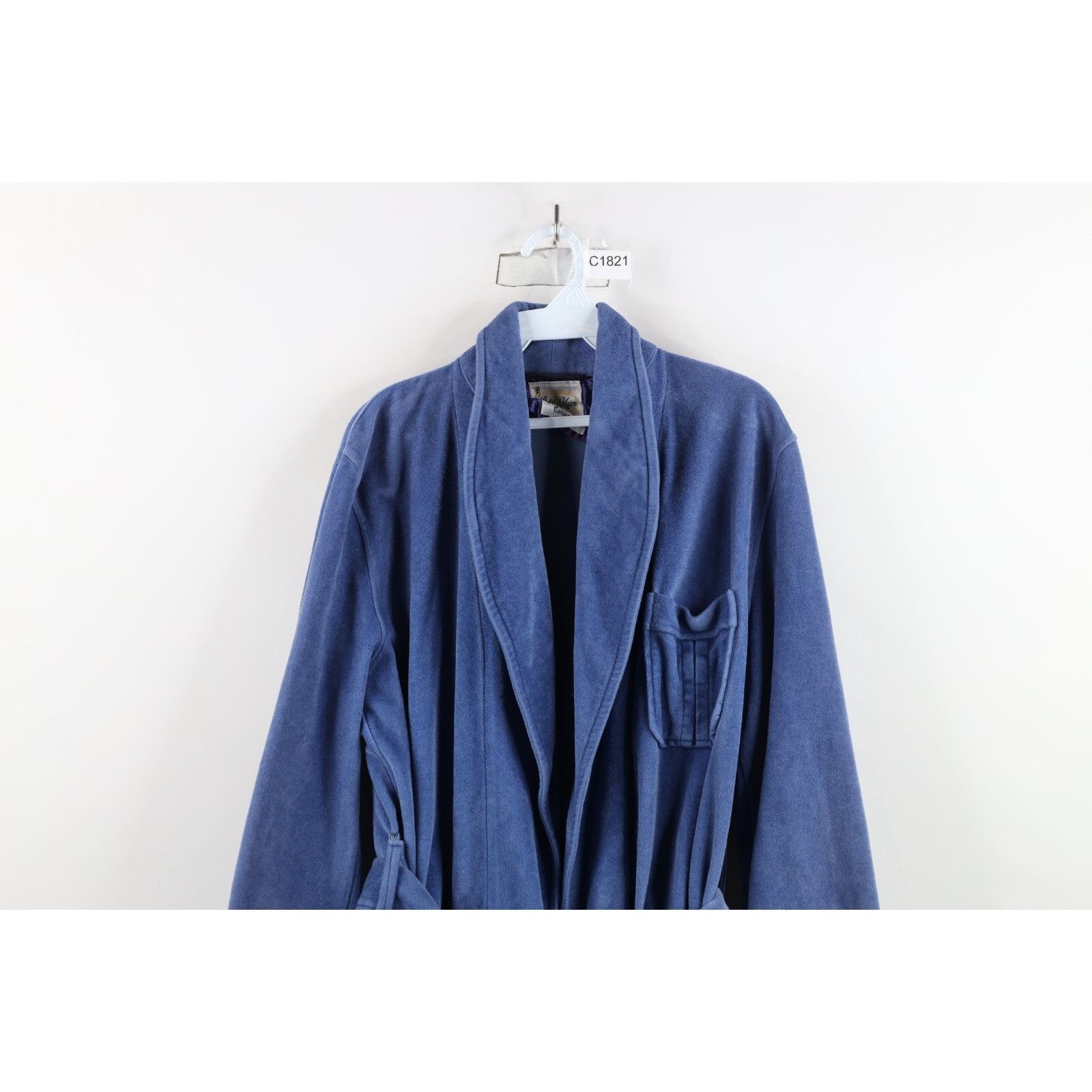 Vintage Vintage 50s Rockabilly Distressed Belted Velour Bath Robe Size US M / EU 48-50 / 2 - 2 Thumbnail