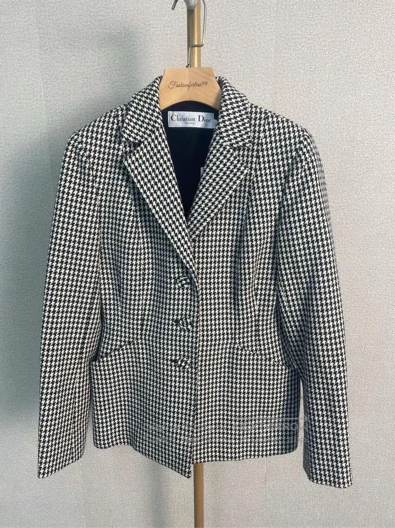 Dior Dior Houndstooth Blazer Jacket 36. Size US XS / EU 42 / 0 - 1 Thumbnail