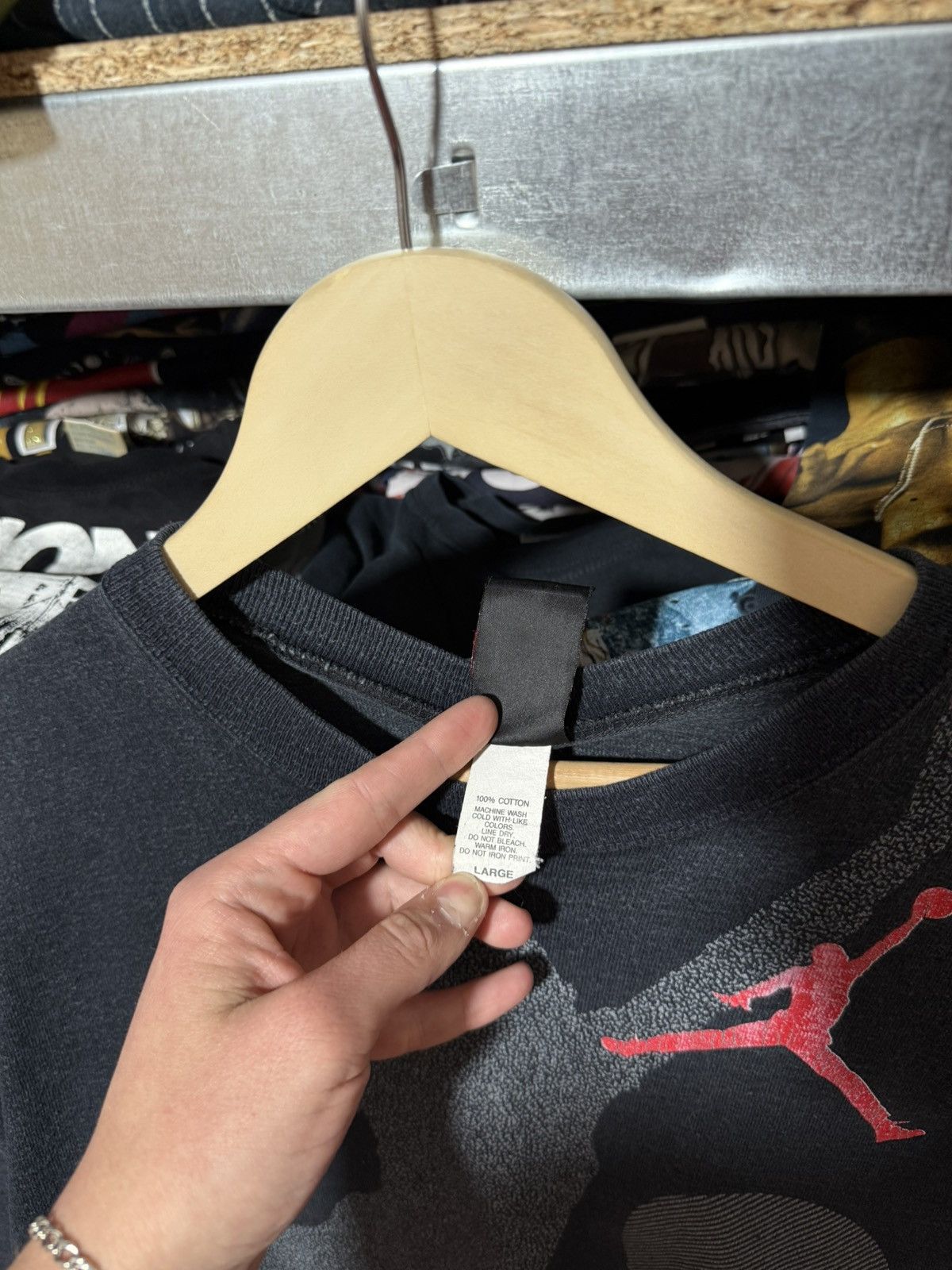 Jordan Brand Vintage 90’s Nike Air Jordan Big Logo Retro T-Shirt Y2K Hype Size US XL / EU 56 / 4 - 8 Thumbnail