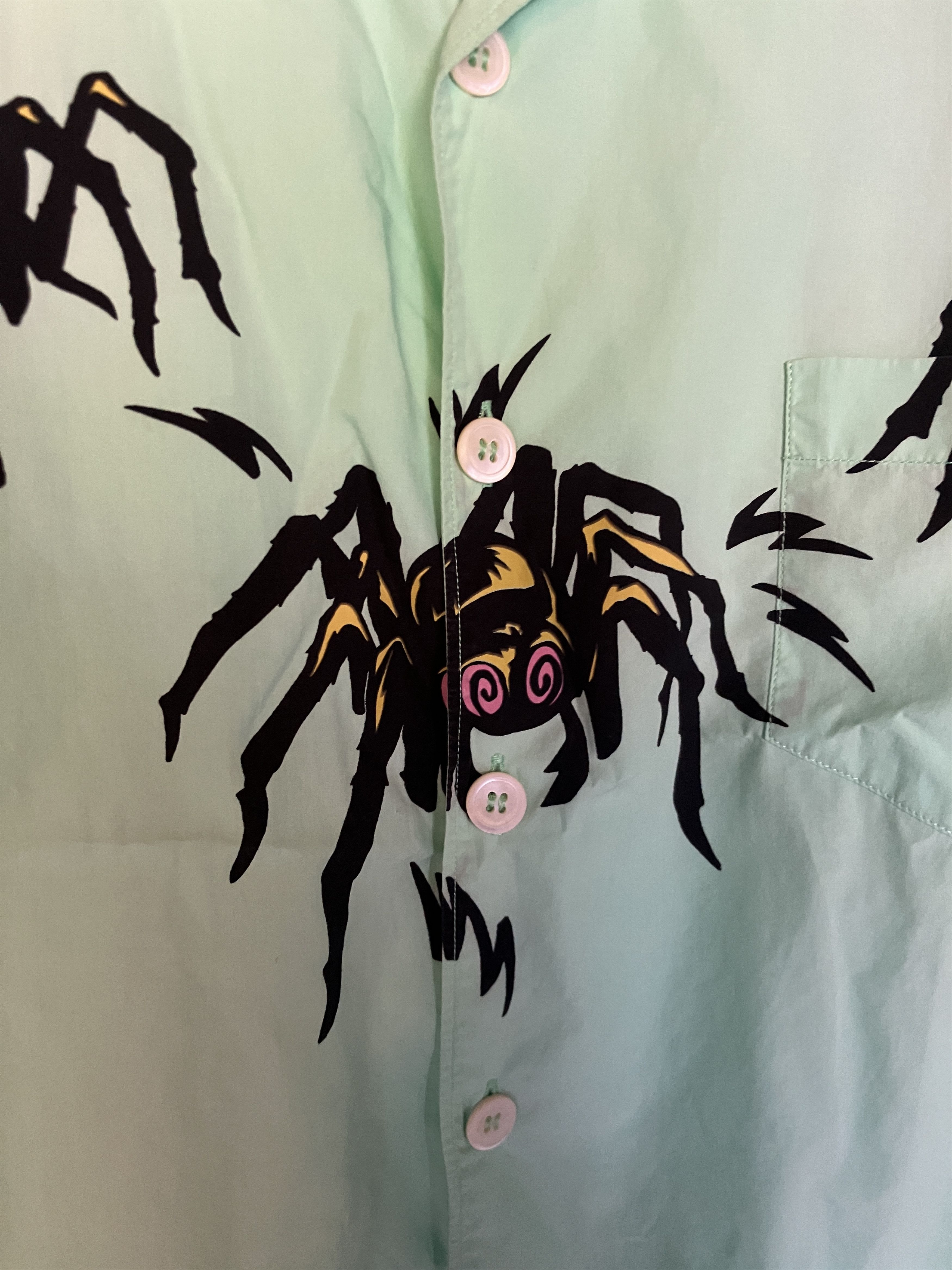 Prada SS18 Tarantula Camp Collar Shirt Size US XL / EU 56 / 4 - 2 Thumbnail