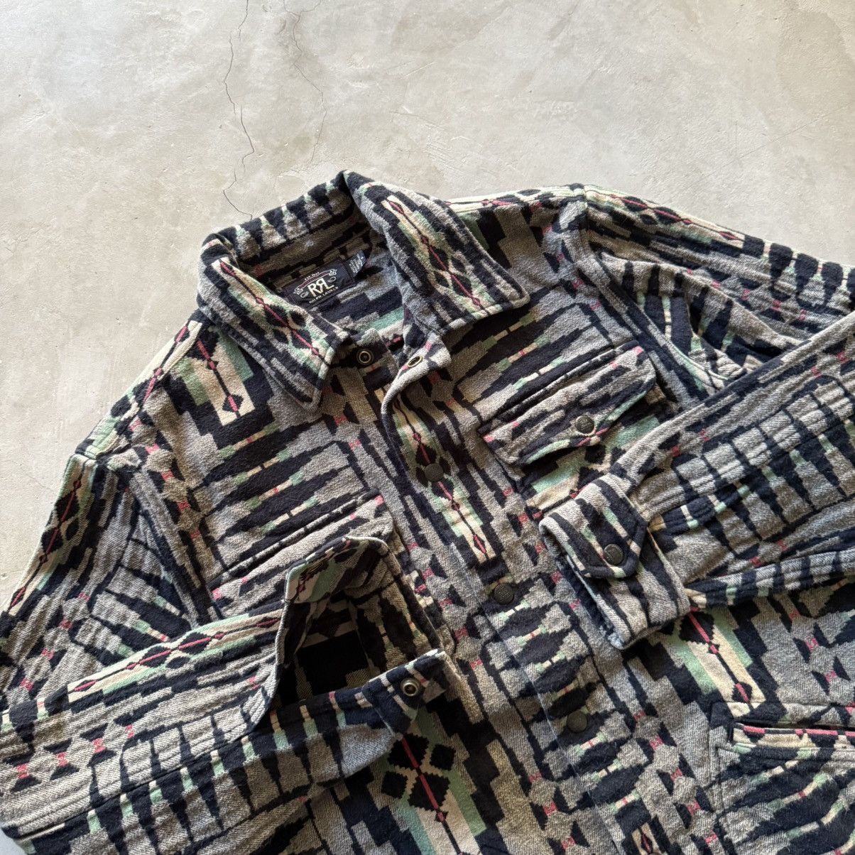 RRL Ralph Lauren RRL Brown Bear Blanket Jacquard Overshirt Size US L / EU 52-54 / 3 - 11 Thumbnail