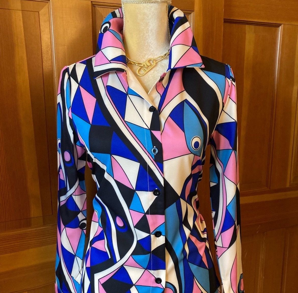 Designer × Other Nwt, Lavishly Paris Gorgeous Multicolored Artdeco Blouse Size M / US 6-8 / IT 42-44 - 4 Thumbnail