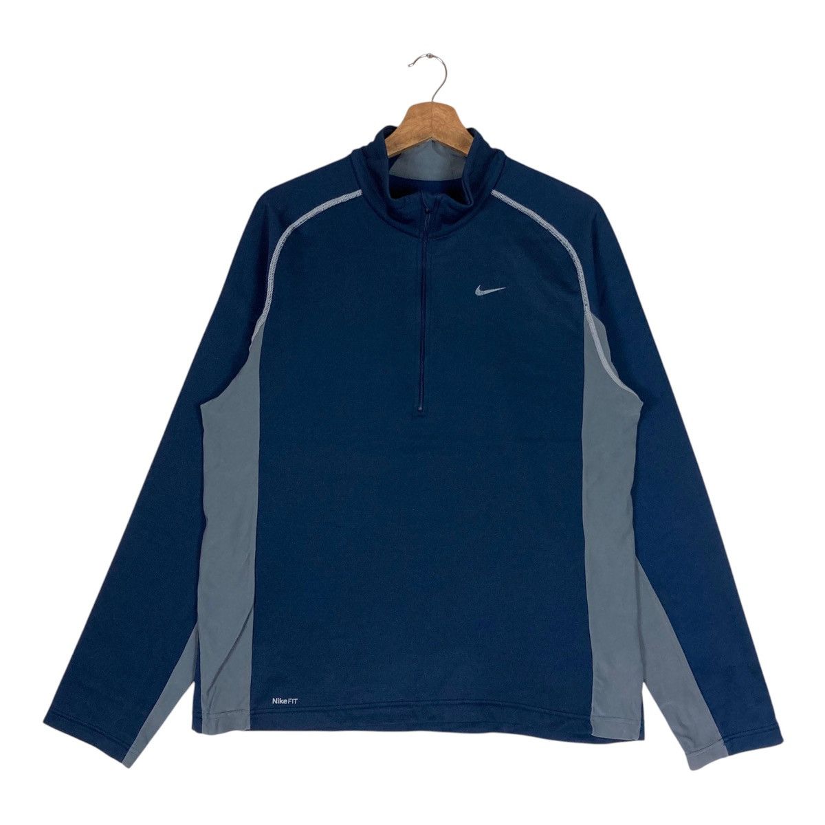 Nike Vintage Nike Quarter Zip Pullover Jumper Sweatshirt Size US L / EU 52-54 / 3 - 1 Thumbnail