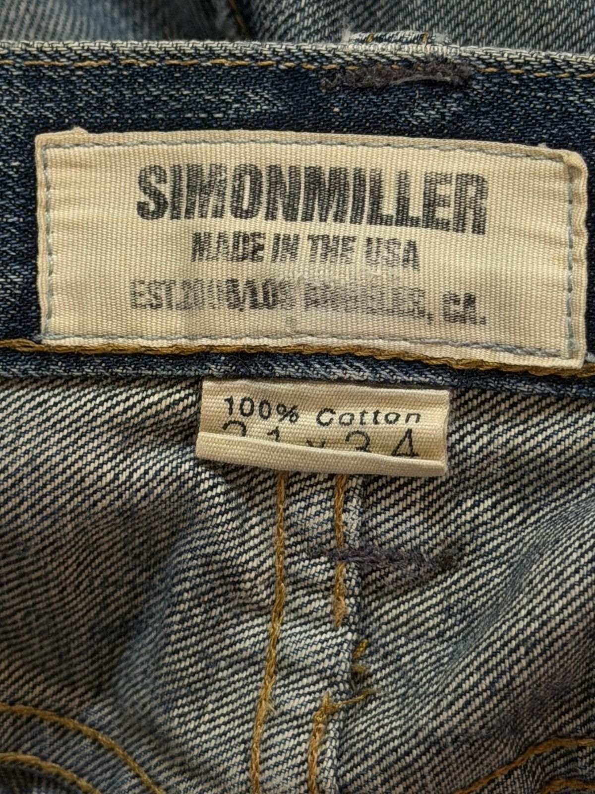 Simon Miller Vintage 90s Usa Simon Miller Selvedge Blue Faded Wash Jeans Size US 32 / EU 48 - 9 Thumbnail