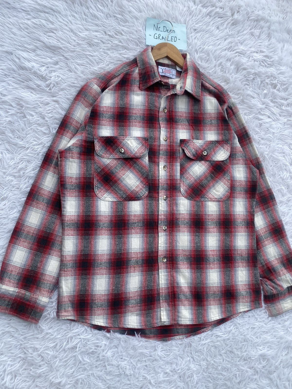 Flannel Rare Vintage Private Property Flannel Shirt Size US M / EU 48-50 / 2 - 2 Thumbnail