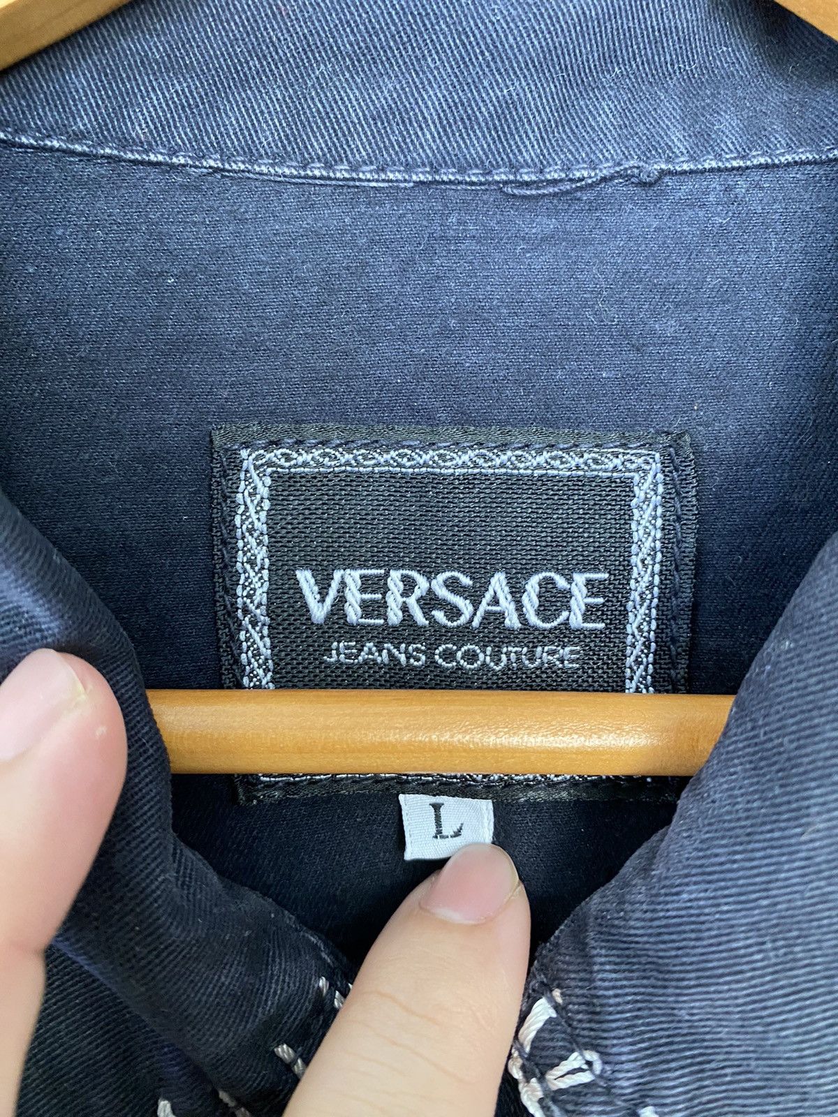 Versace × Versace Jeans Couture × Versus Versace 90s Versace Contra Stitch Detailing Jacket Size US L / EU 52-54 / 3 - 16 Thumbnail