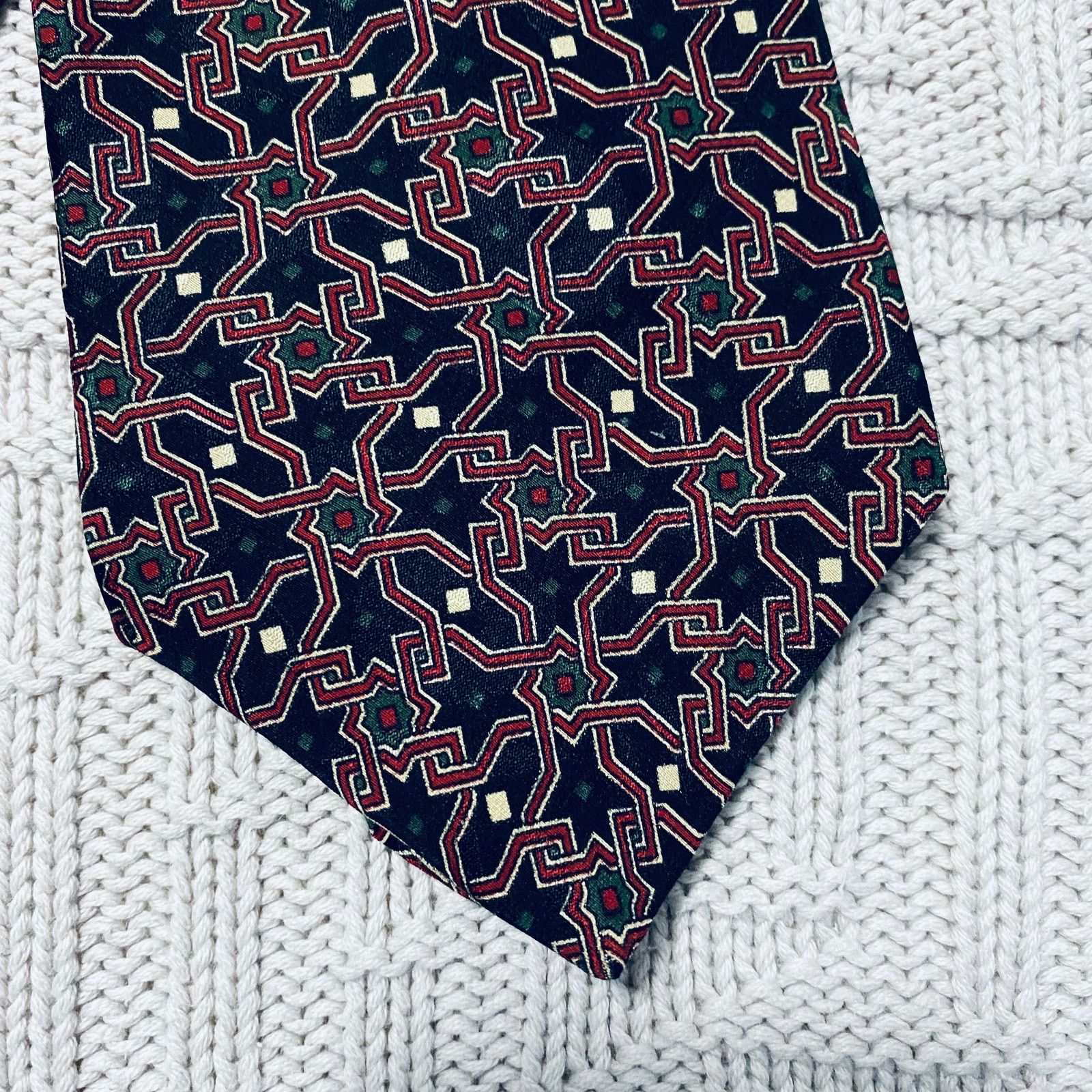 Dior Vintage Dior black abstract silk tie Size ONE SIZE - 2 Thumbnail