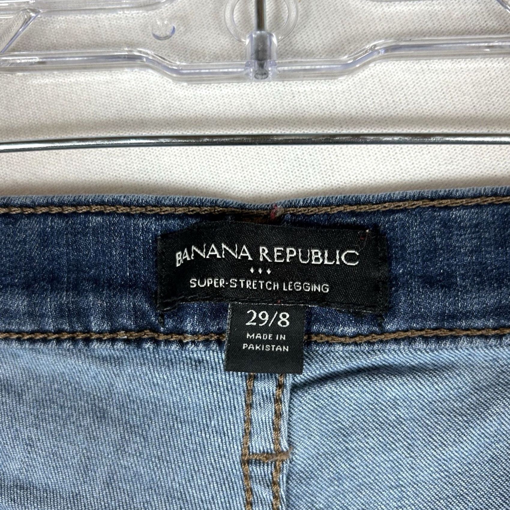Banana Republic Banana Republic Jeans Women Slim Ankle Denim Blue 29/8 Cotton Blend Spandex Stretch Medium Wash 28in Inseam Size 29" - 5 Thumbnail