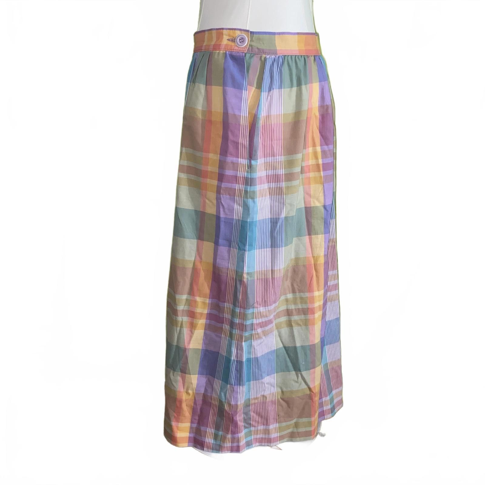 Pendleton Vintage Pendleton Pastel Plaid High Waist Midi Skirt 2 Size 34" / US 12 / IT 48 - 3 Thumbnail