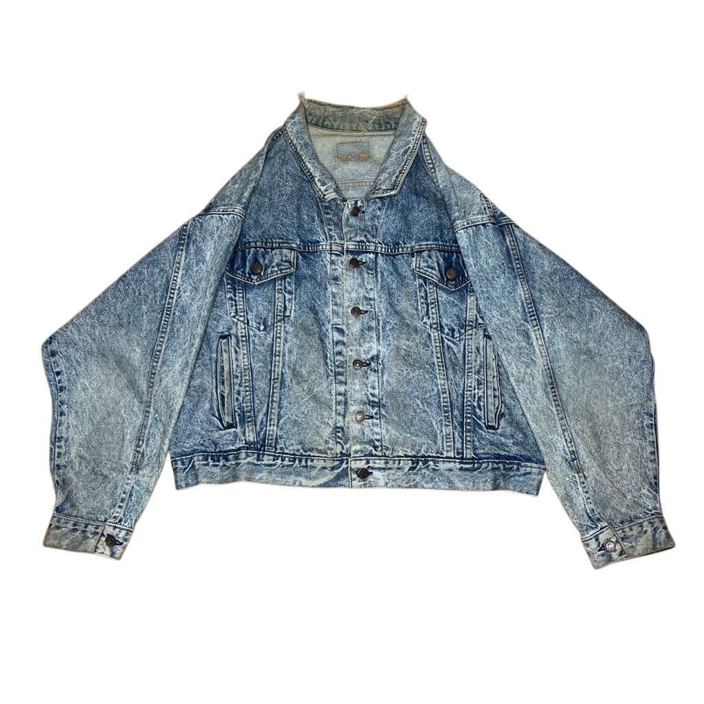Levi's × Levi's Vintage Clothing × Vintage VTG 80s Levi’s Acid Wash Denim Trucker Jacket XL Thrashed Size XL / US 12-14 / IT 48-50 - 1 Thumbnail