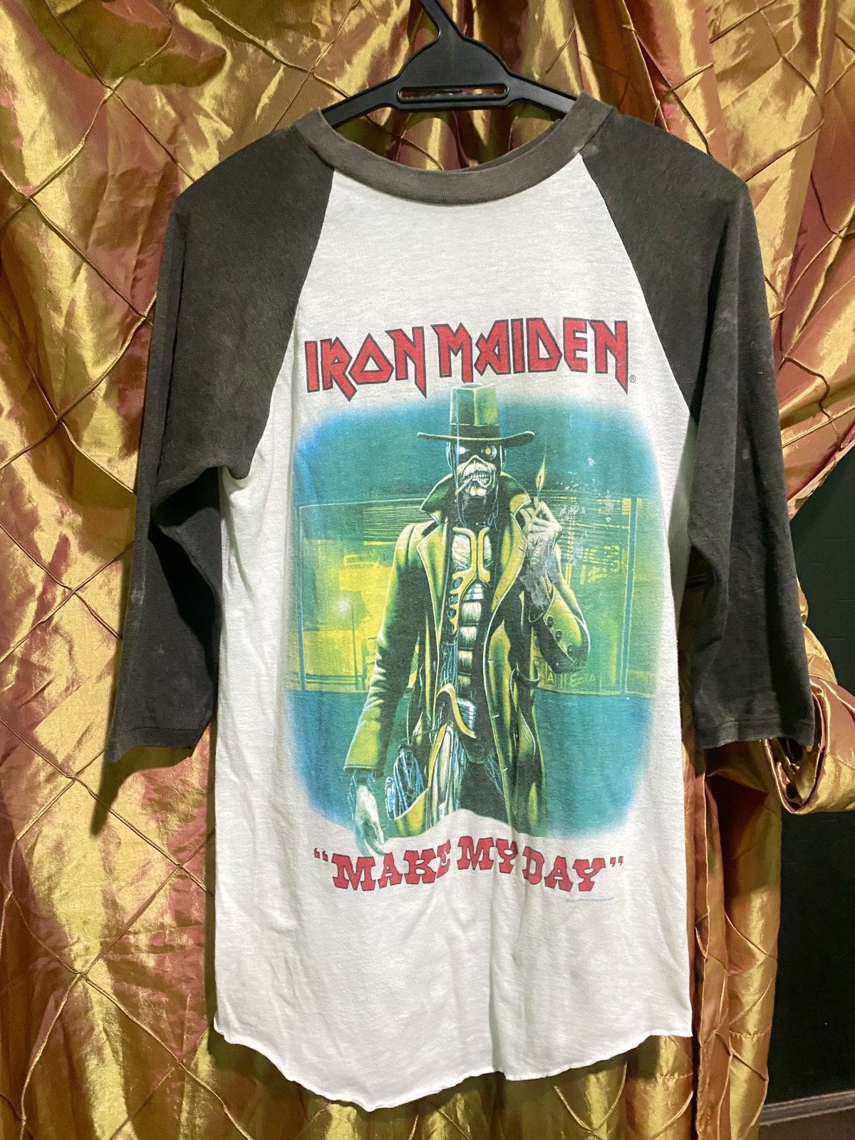 Iron Maiden Vintage 80s Iron Maiden make my Day Tshirt Size US M / EU 48-50 / 2 - 13 Thumbnail