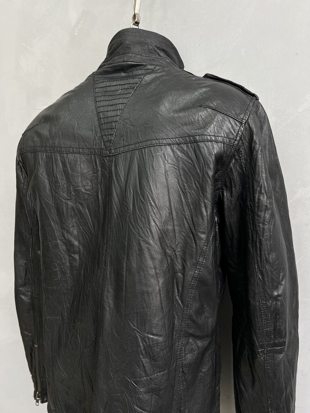 14th Addiction Avant garde black gothic style rick owens leather jacket Size US M / EU 48-50 / 2 - 7 Thumbnail