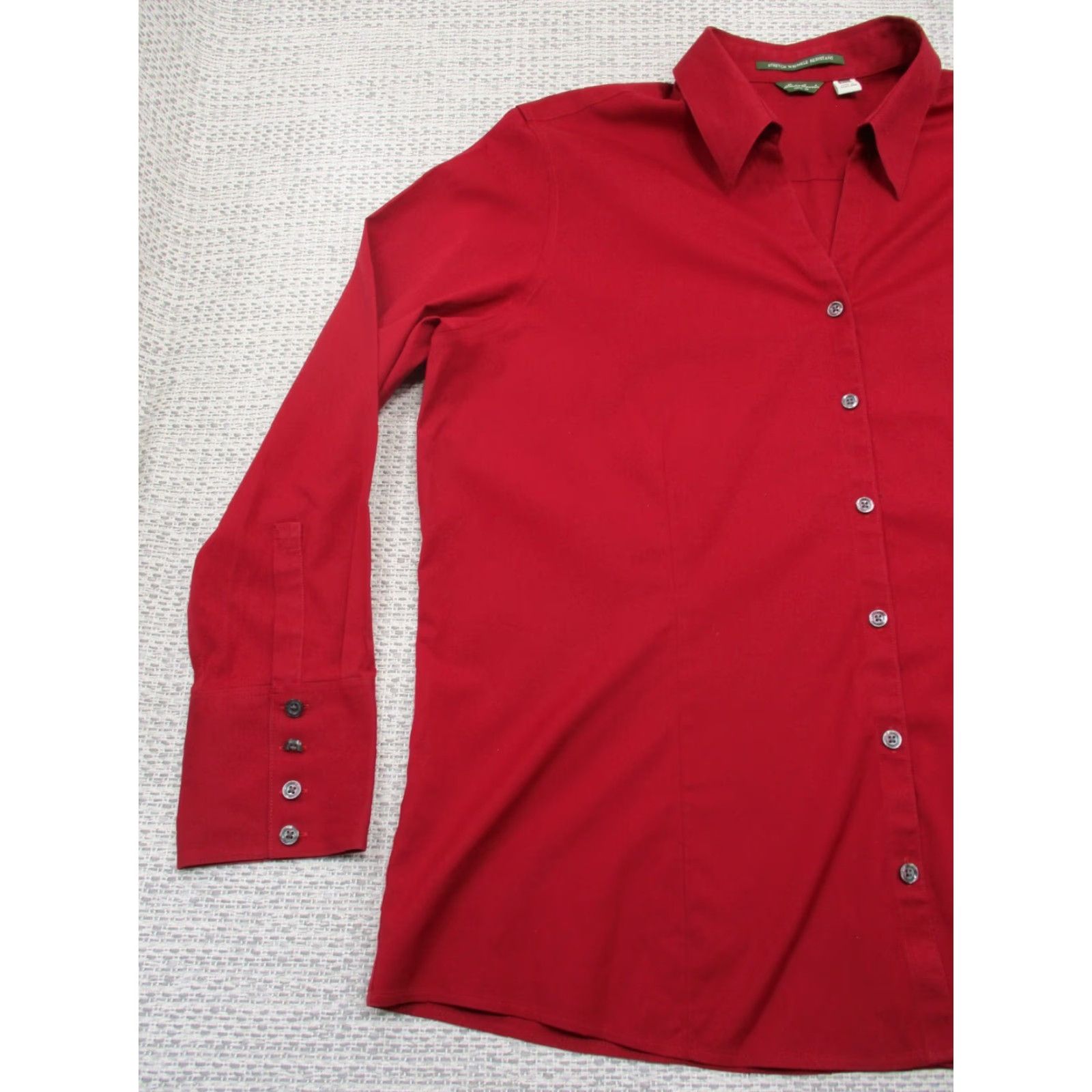 Eddie Bauer Eddie Bauer Shirt Womens 2XL Long Sleeve Button-Up Blood & Venom Red Stretch Size XXL / US 16-18 / IT 52-54 - 4 Thumbnail