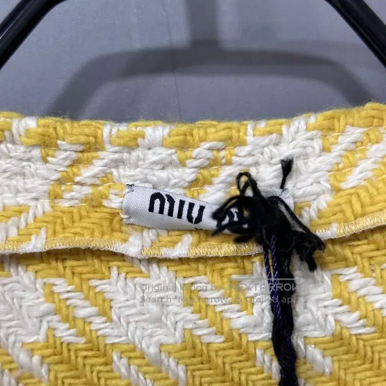 Miu Miu Miu Miu 38 Houndstooth yellow button coat Size M / US 6-8 / IT 42-44 - 5 Thumbnail