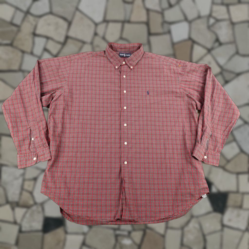 Ralph Lauren Ralph Lauren Shirt Mens 2XL Plaid Button-Up Red Green Tartan Cotton Classic Collared Long Sleeve Pony Logo Size US XXL / EU 58 / 5 - 1 Thumbnail